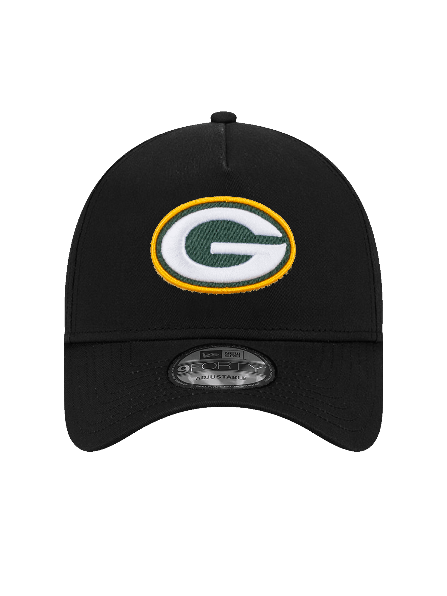 Green Bay Packers New Era NFL Champs Ring 9FORTY A-Frame Snapback Hat - Black