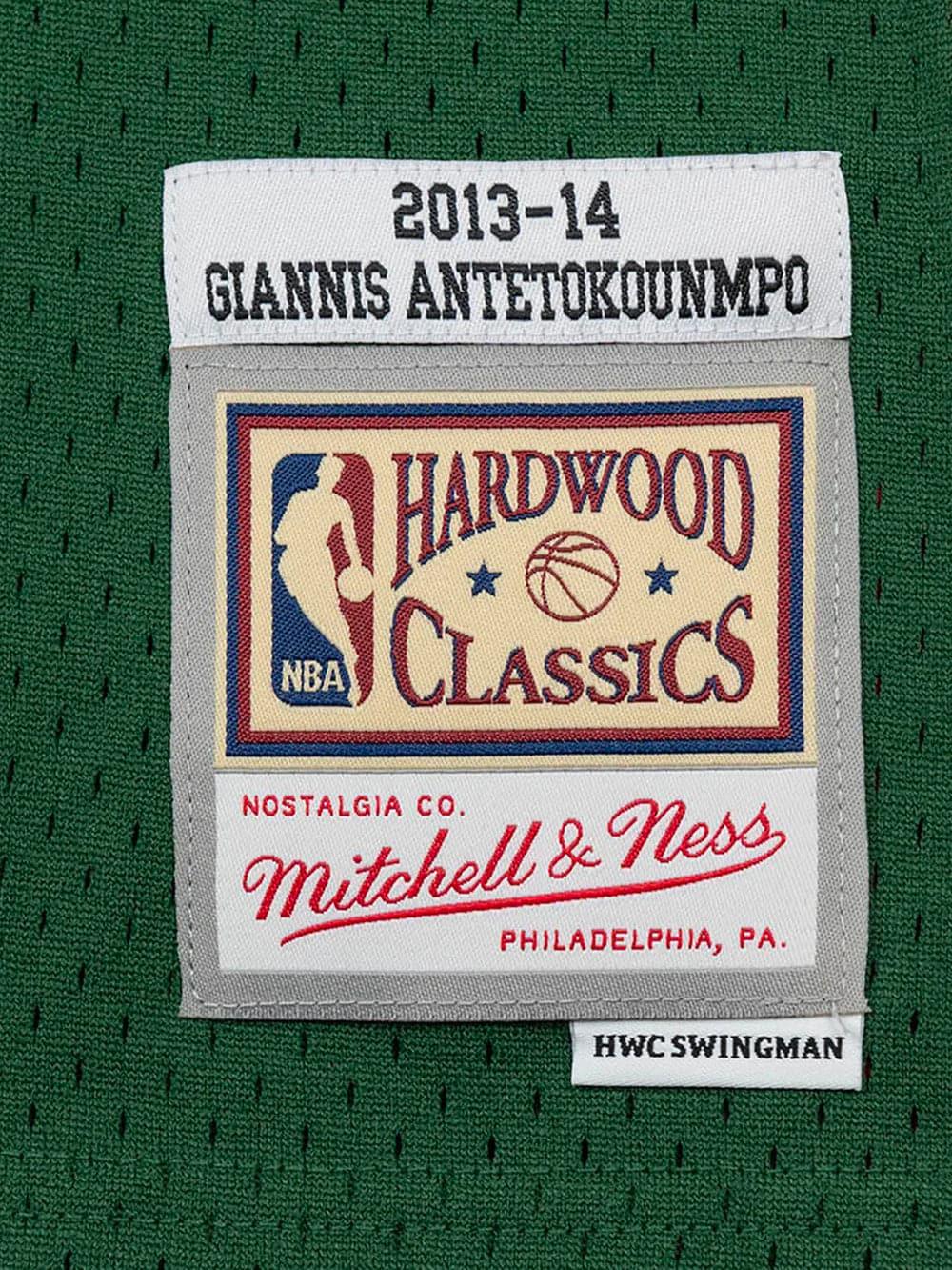 Giannis Antetokounmpo Milwaukee Bucks Mitchell & Ness NBA 13-14 Swingman Jersey - Green