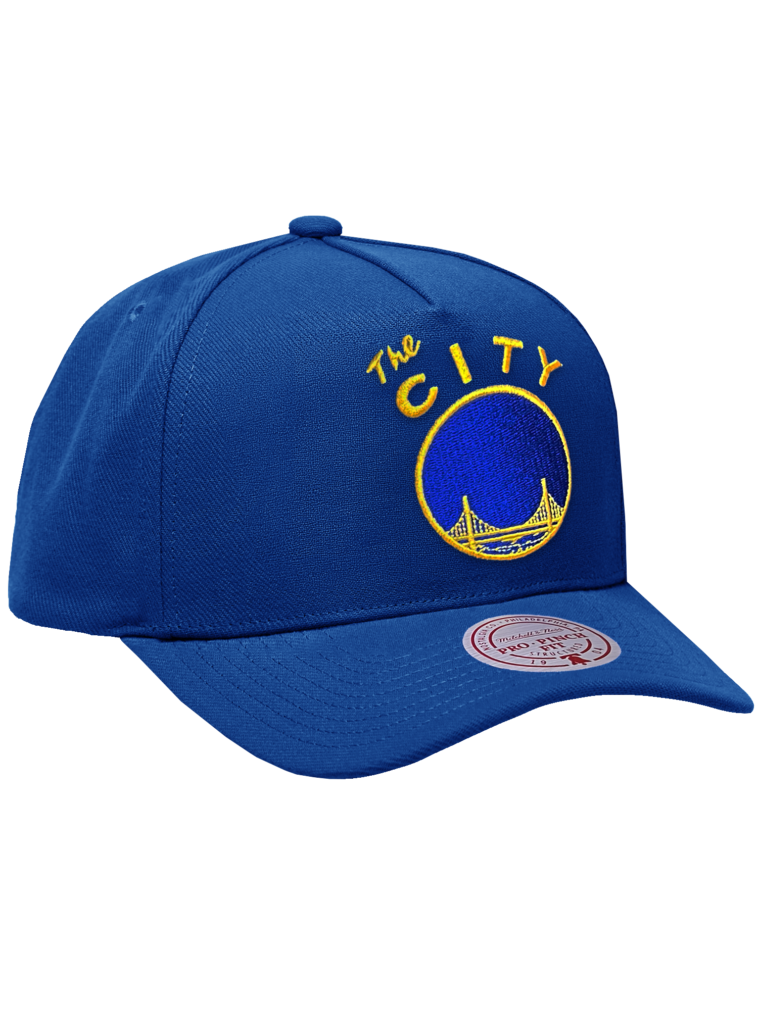 Golden State Warriors Mitchell & Ness NBA HWC Pro Pinch Snapback Hat - Blue