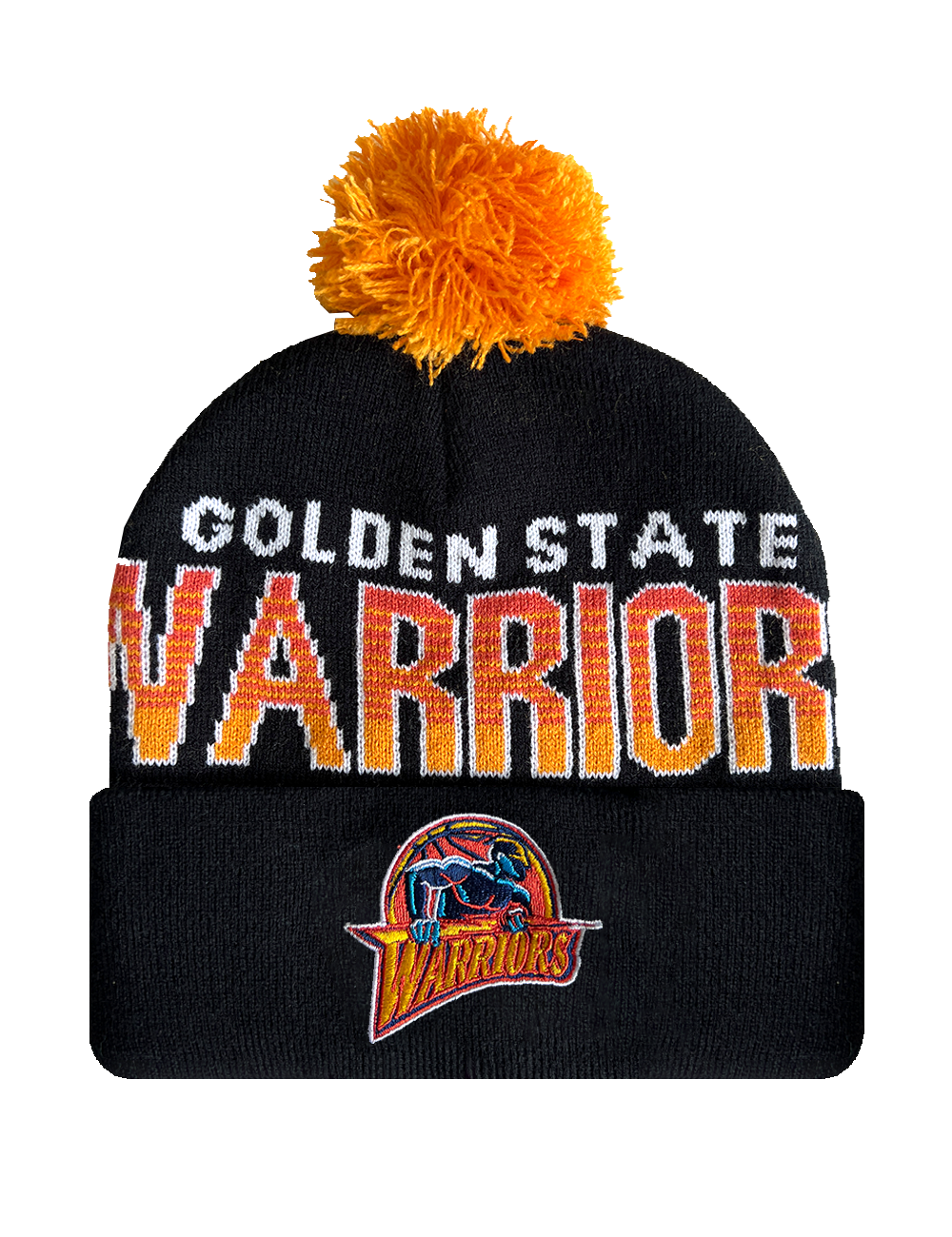 Golden State Warriors Mitchell & Ness NBA Burst Knit Beanie - Black