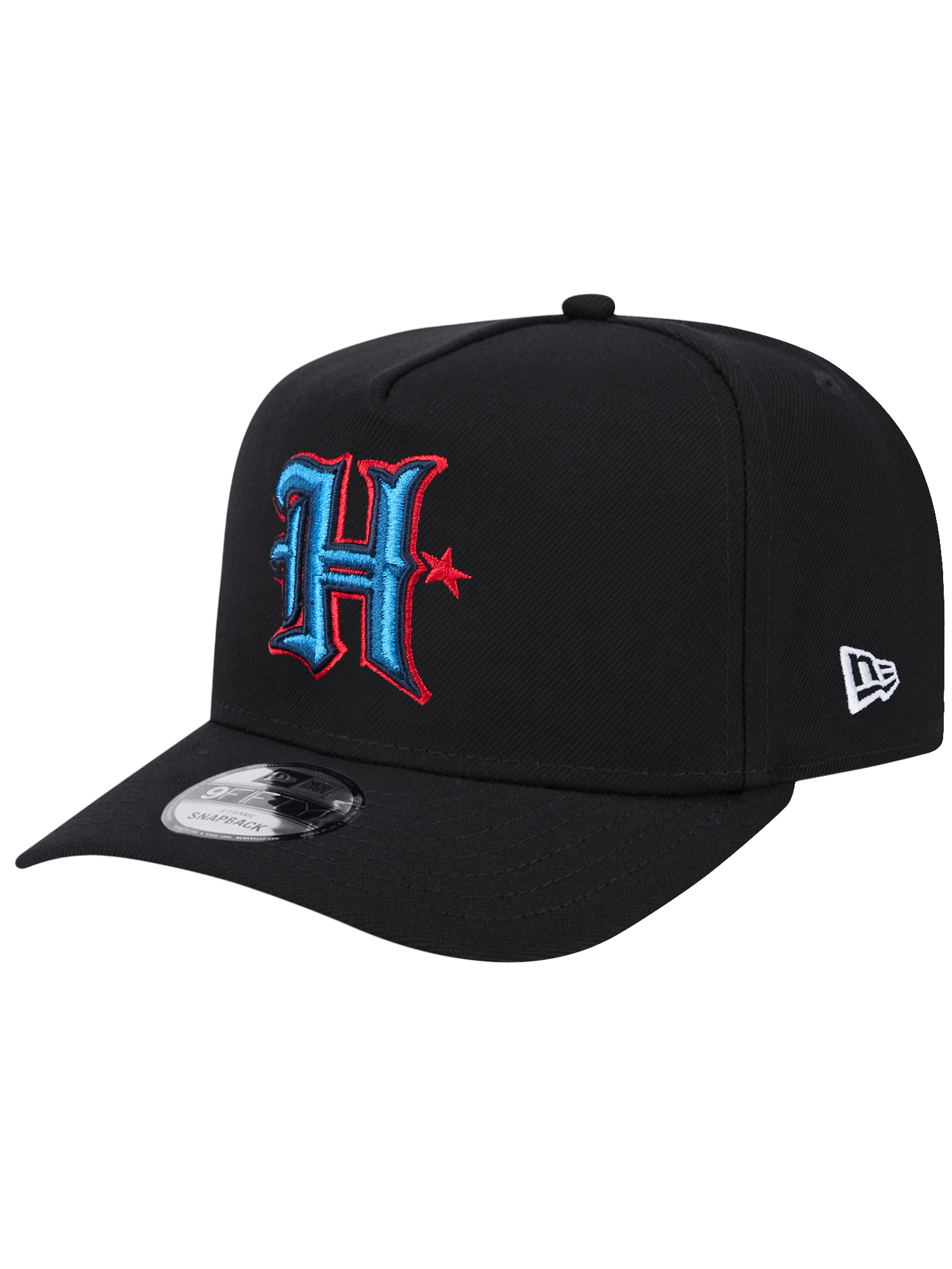 Houston Texans New Era NFL Team 9FIFTY A-Frame Pre-Curved Snapback Hat - Black