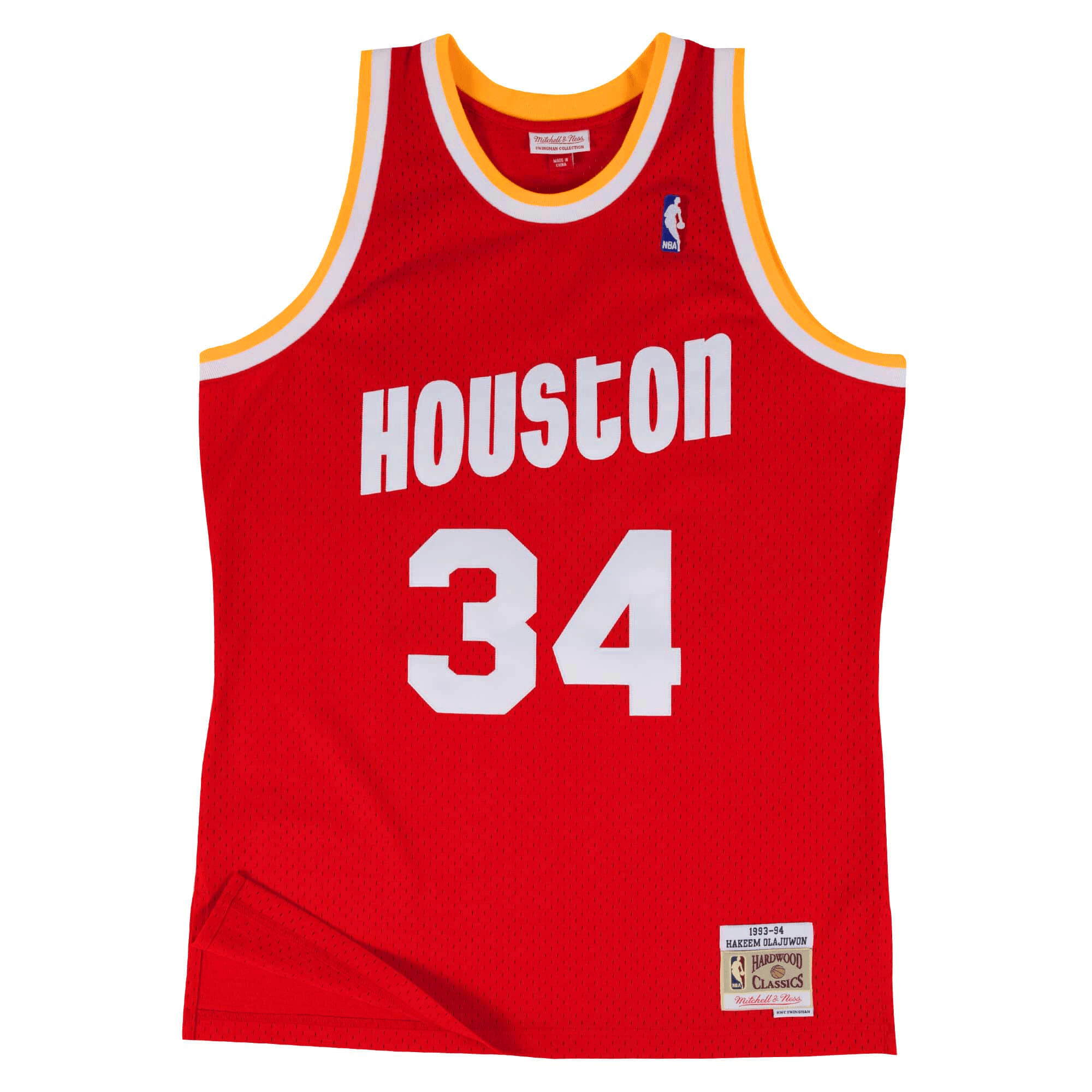 Hakeem Olajuwon Houston Rockets Mitchell & Ness NBA 93-94 Swingman Jersey - Red