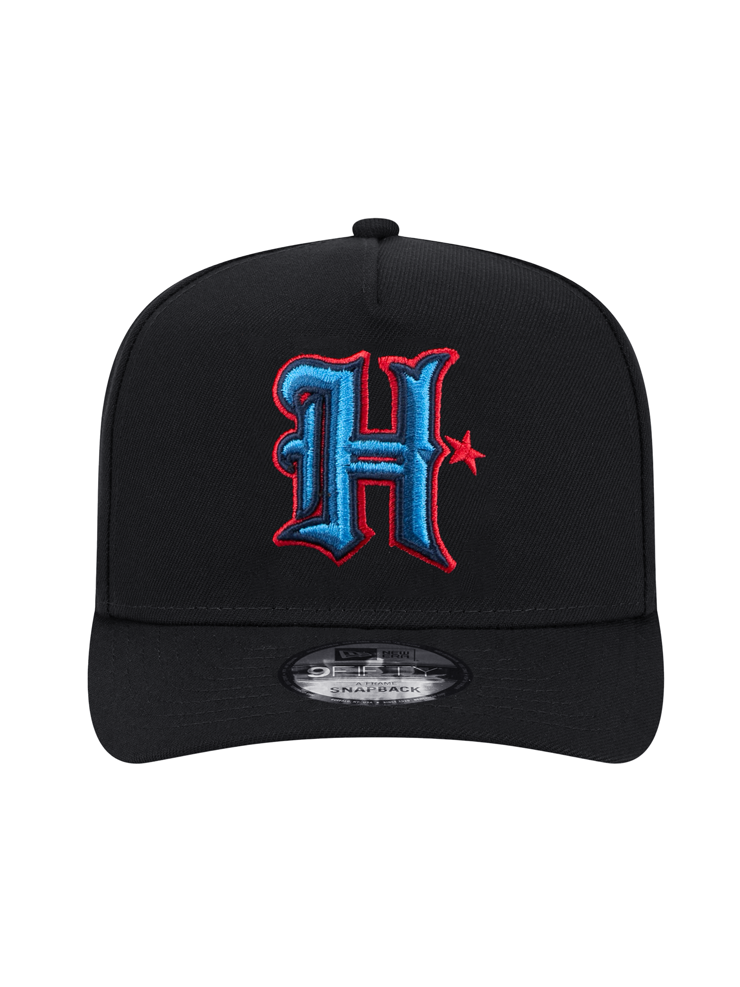 Houston Texans New Era NFL Team 9FIFTY A-Frame Pre-Curved Snapback Hat - Black