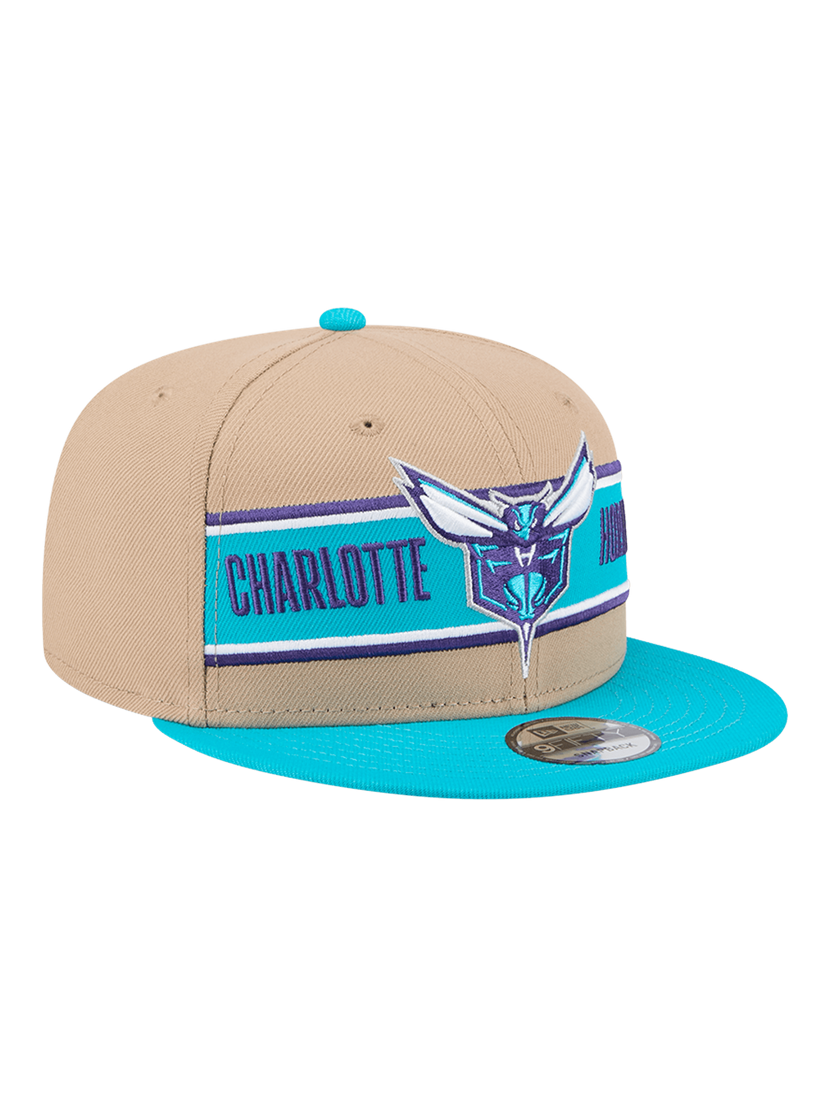 Youths Charlotte Hornets New Era NBA 24 Draft 9FIFTY Snapback Hat - Tan