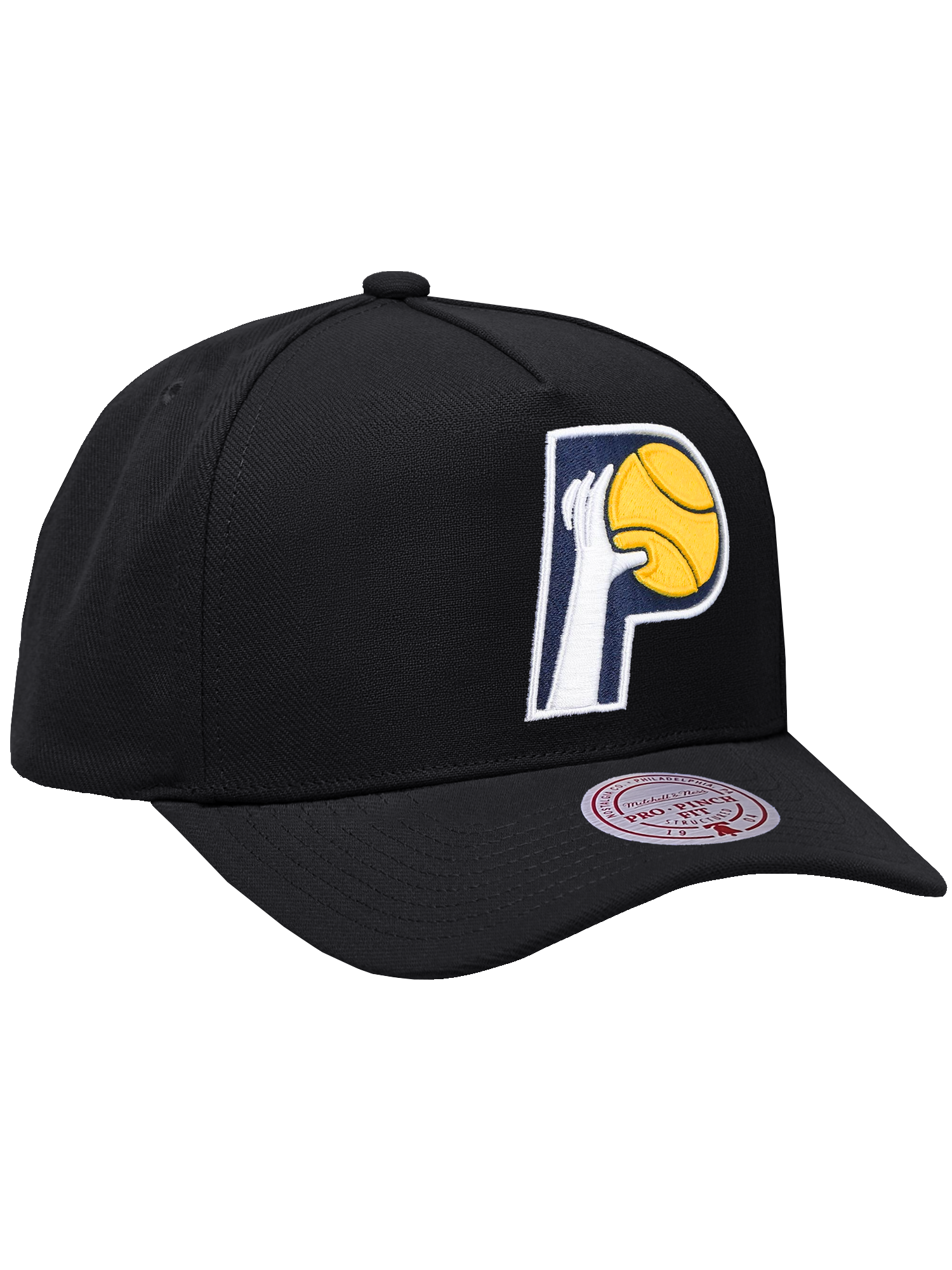 Indiana Pacers Mitchell & Ness NBA HWC Pro Pinch Snapback Hat - Black