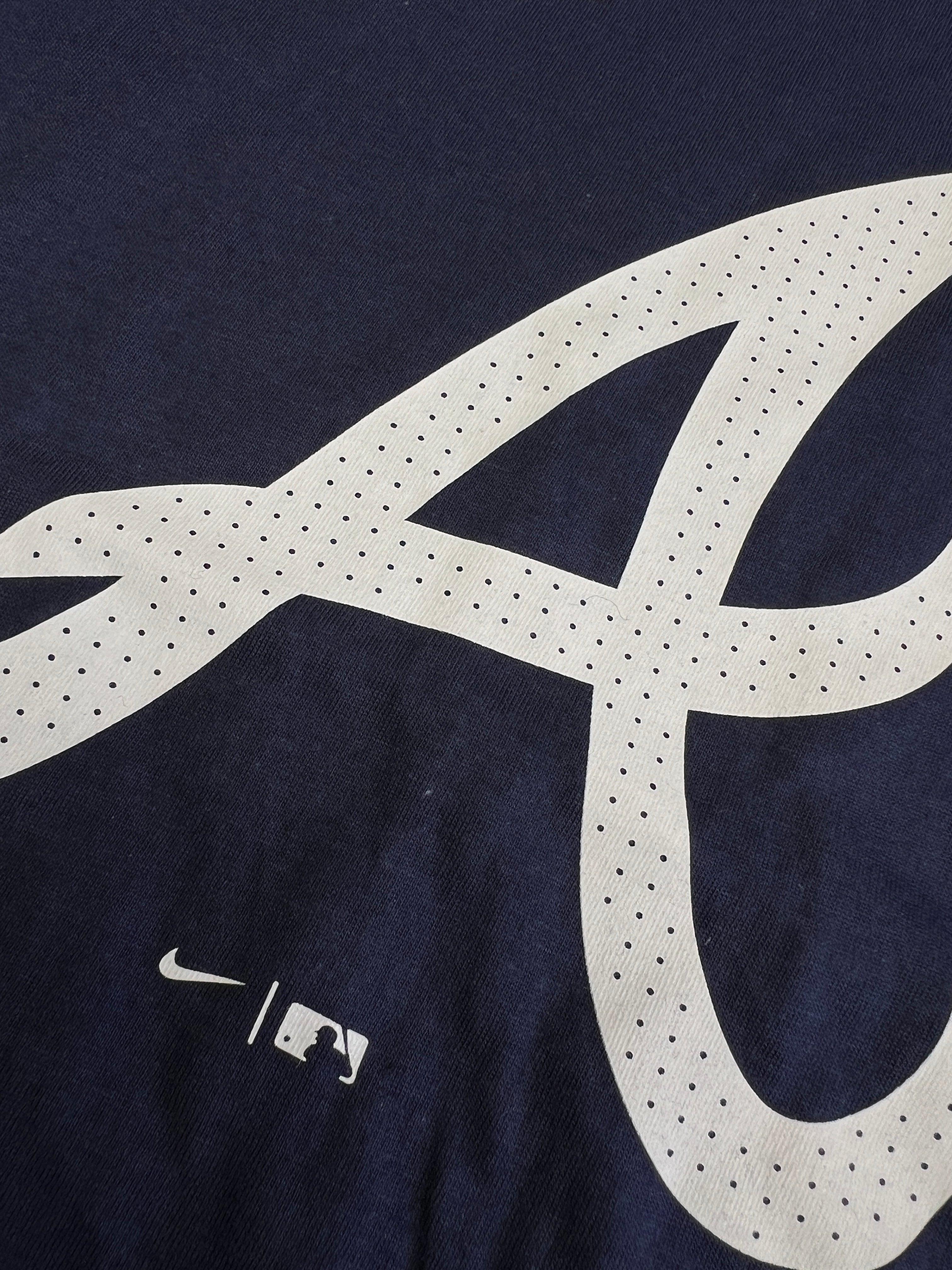 Altanta Braves Nike MLB Fuse Large Logo T-Shirt - Navy