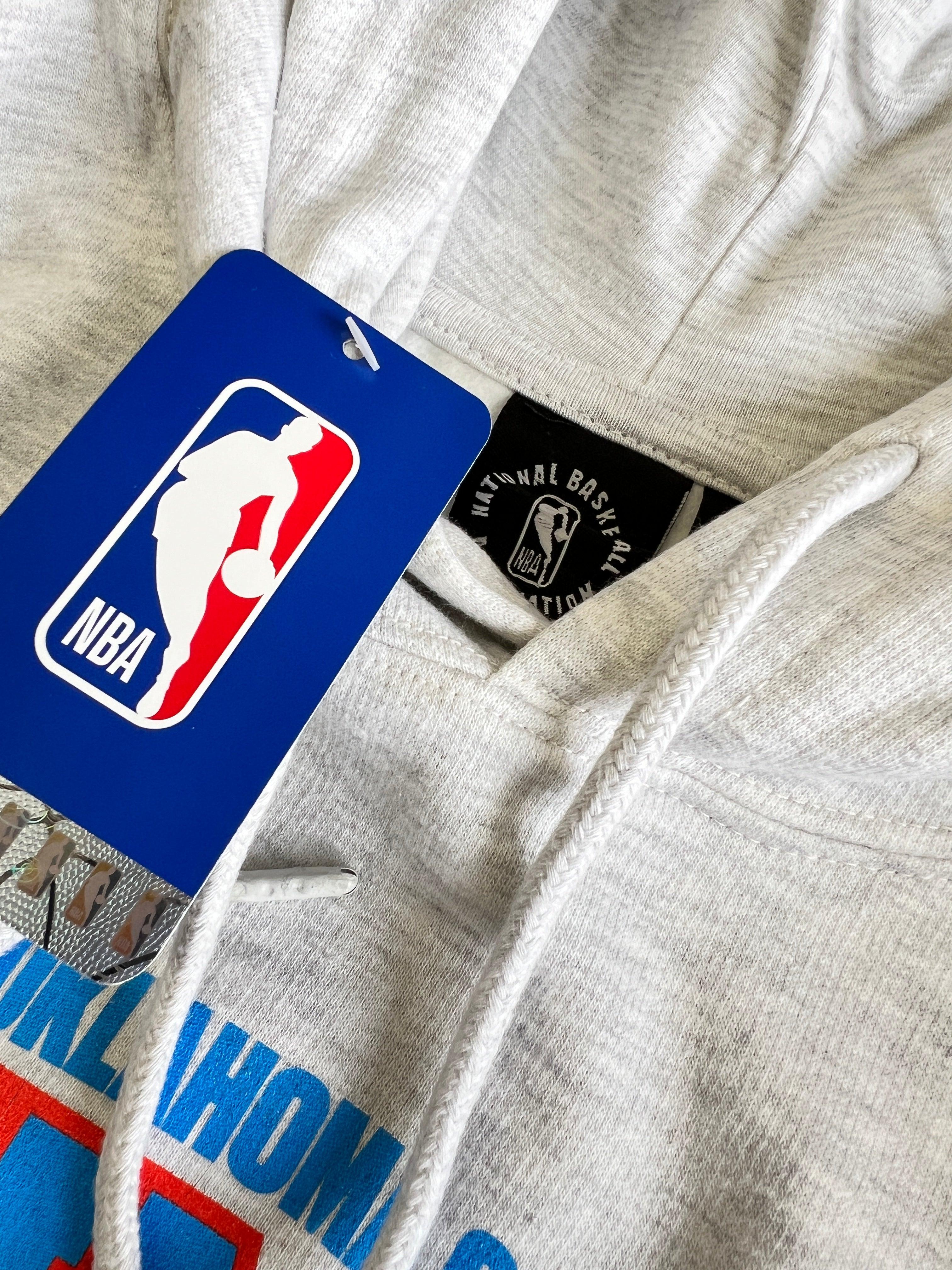 Oklahoma City Thunder NBA Team Arch Hoodie Jumper - Silver Marle