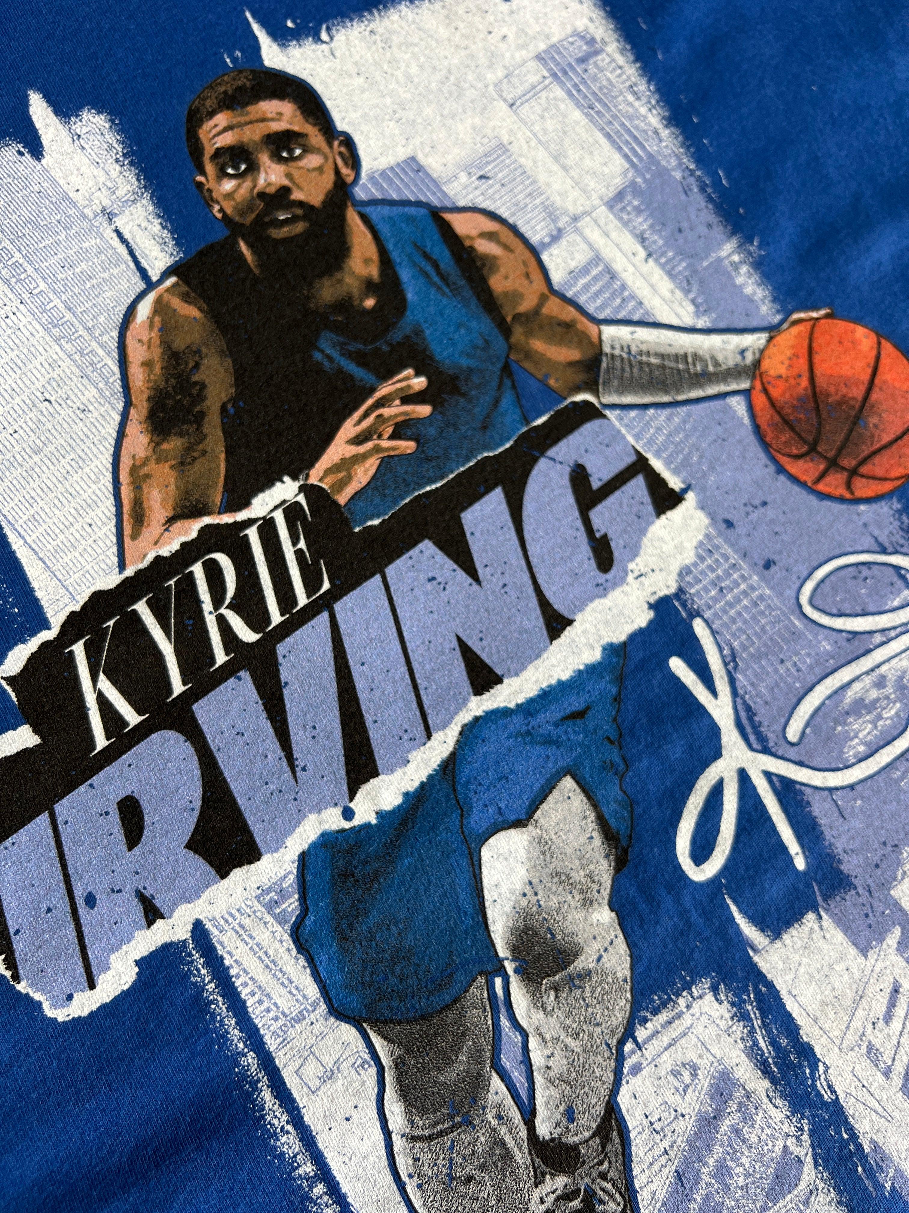 Kyrie Irving Dallas Mavericks 500 Level NBA Rough T-Shirt - Blue