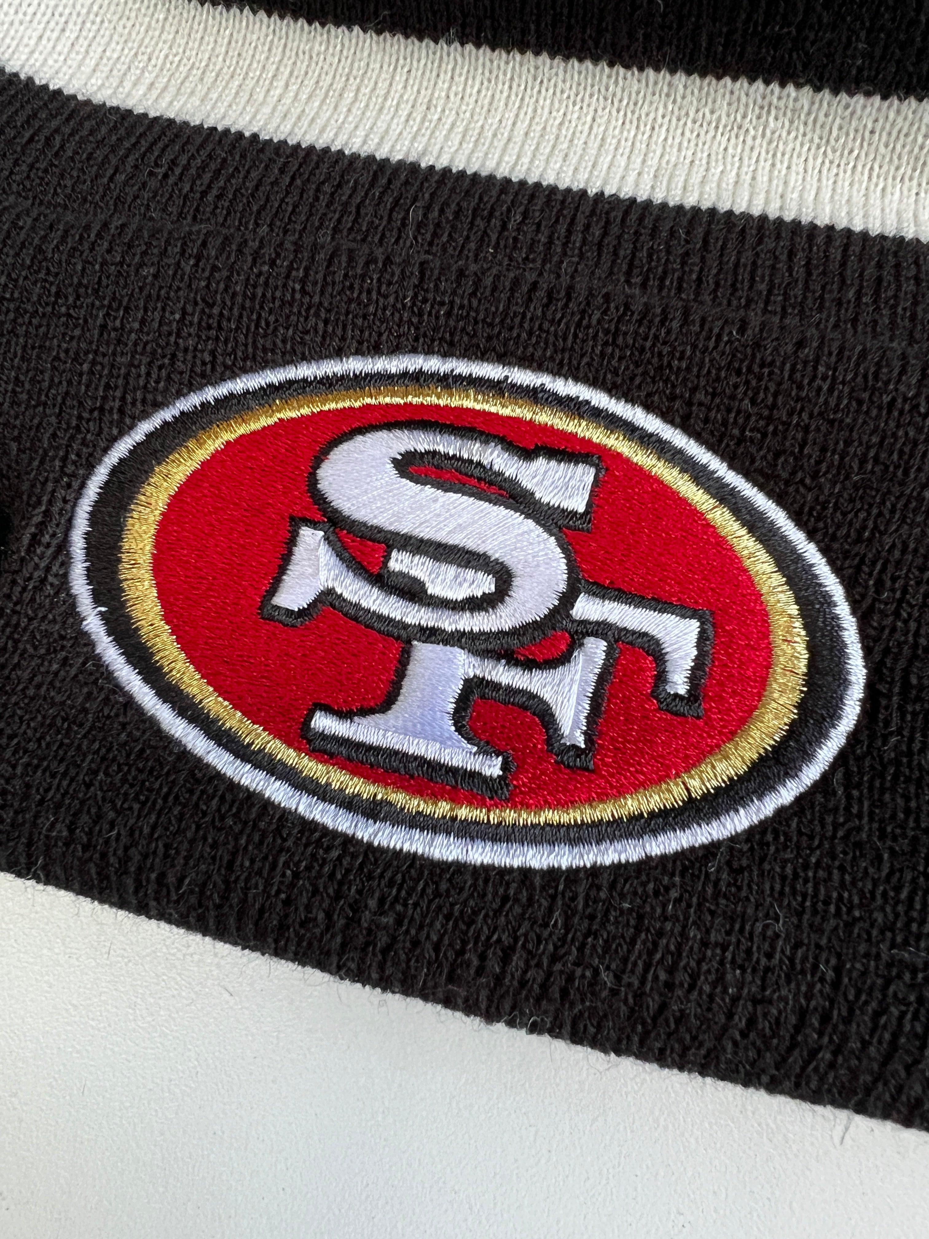 San Francisco 49ers New Era NFL Ivory Stripe Knit Beanie - Black