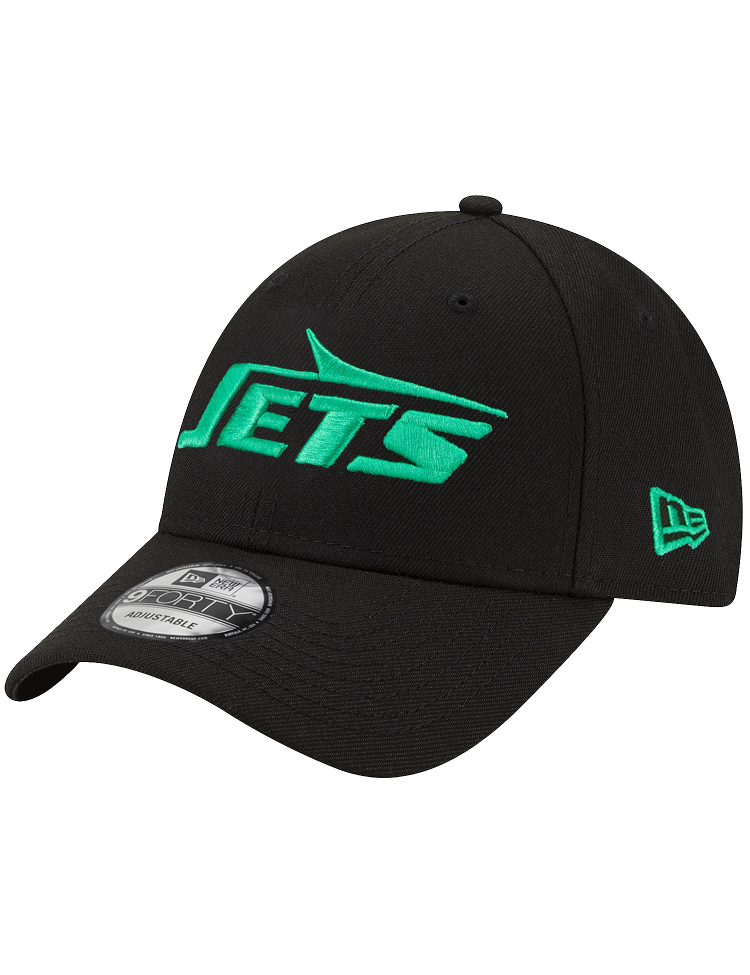 New York Jets New Era NFL Wordmark 9FORTY Snapback Hat - Black