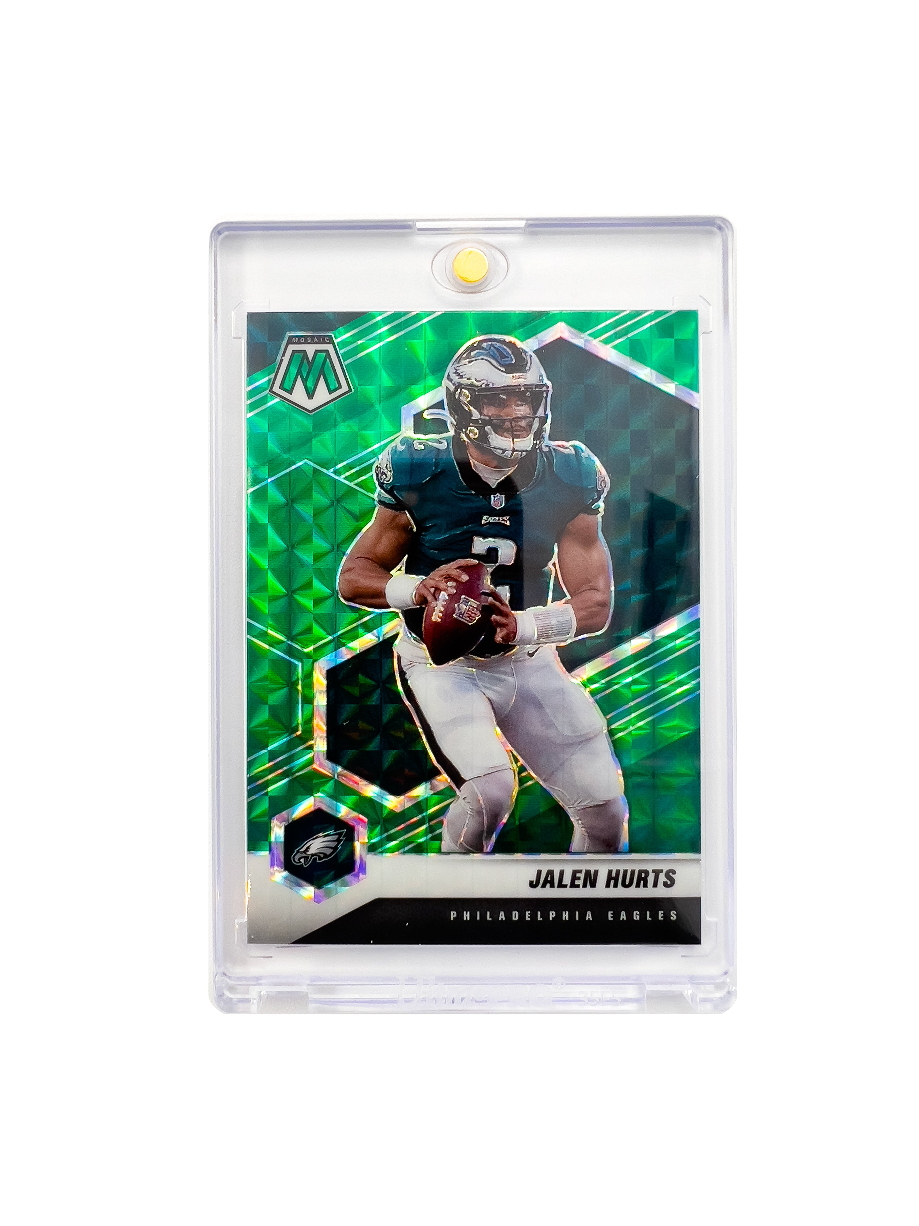 Jalen Hurts Philadelphia Eagles Panini NFL Mosaic 21 Green Parallel Card