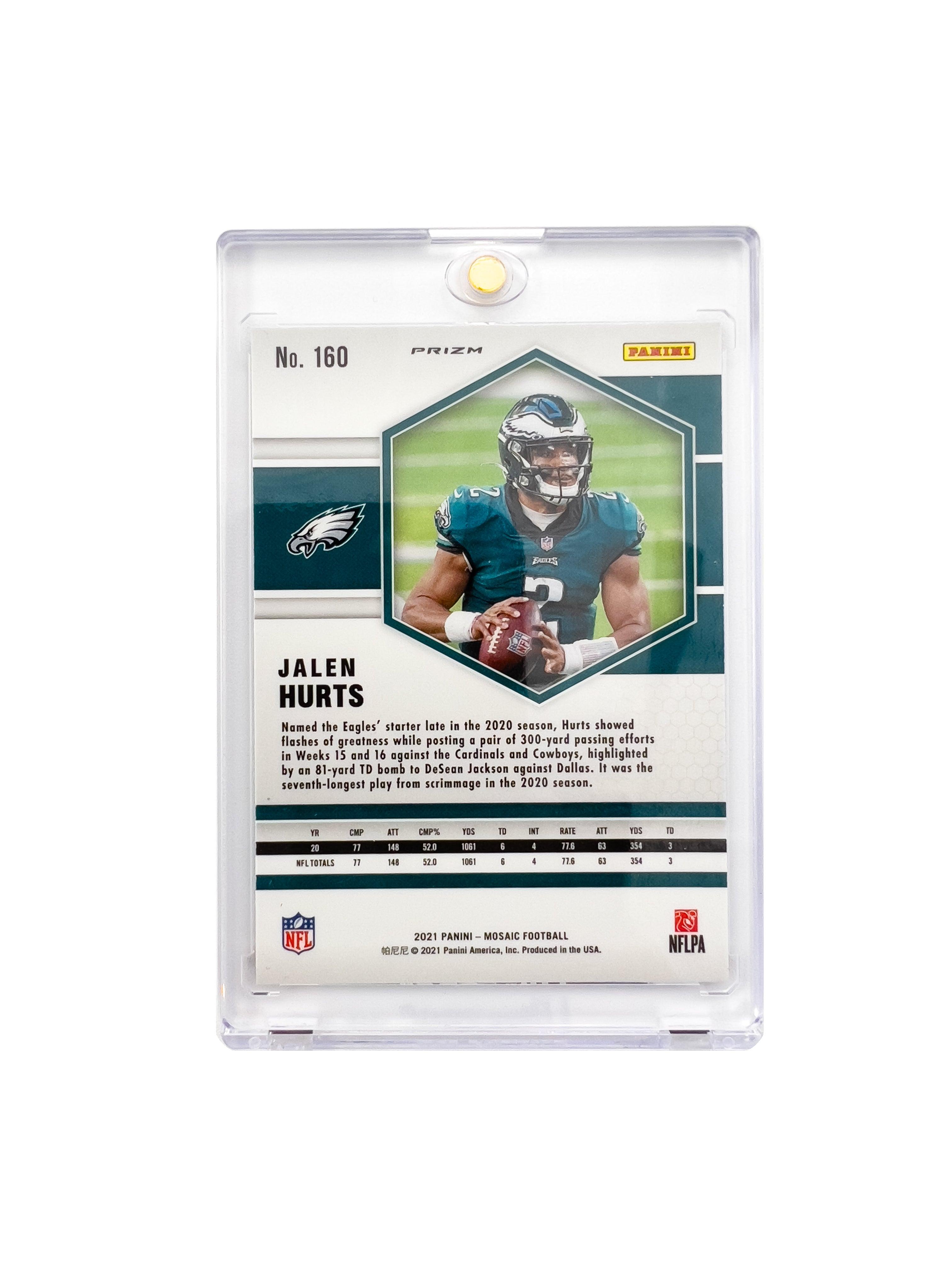 Jalen Hurts Philadelphia Eagles Panini NFL Mosaic 21 Green Parallel Card