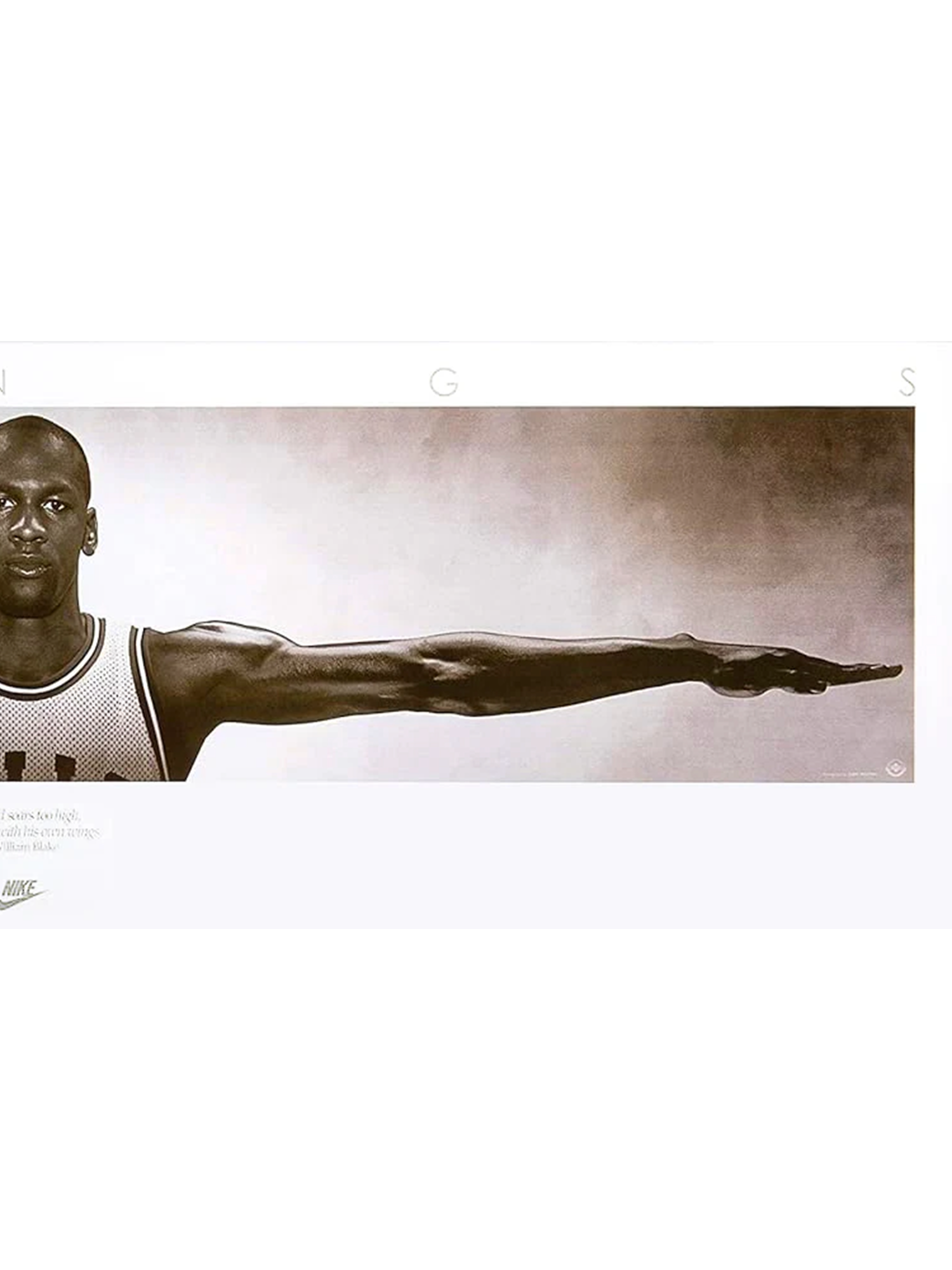 Michael Jordan Chicago Bulls NBA Wings 160 x 55cm Poster