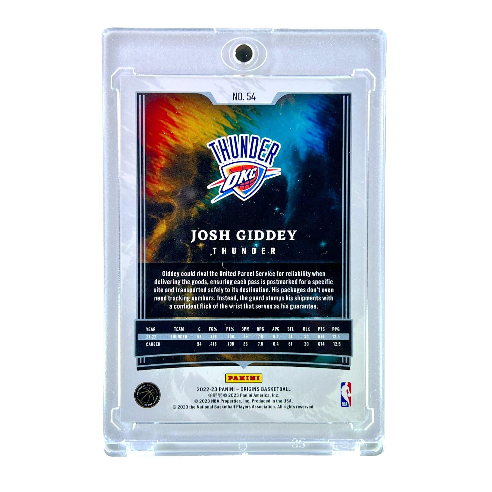 Josh Giddey Oklahoma City Thunder Panini NBA 22-23 Origins Card