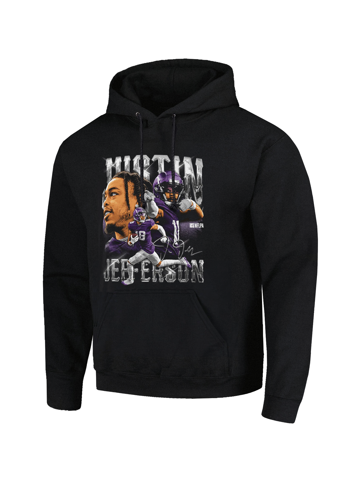 Justin Jefferson Minnesota Vikings 500 Level NFL Homage Hoodie Jumper - Black