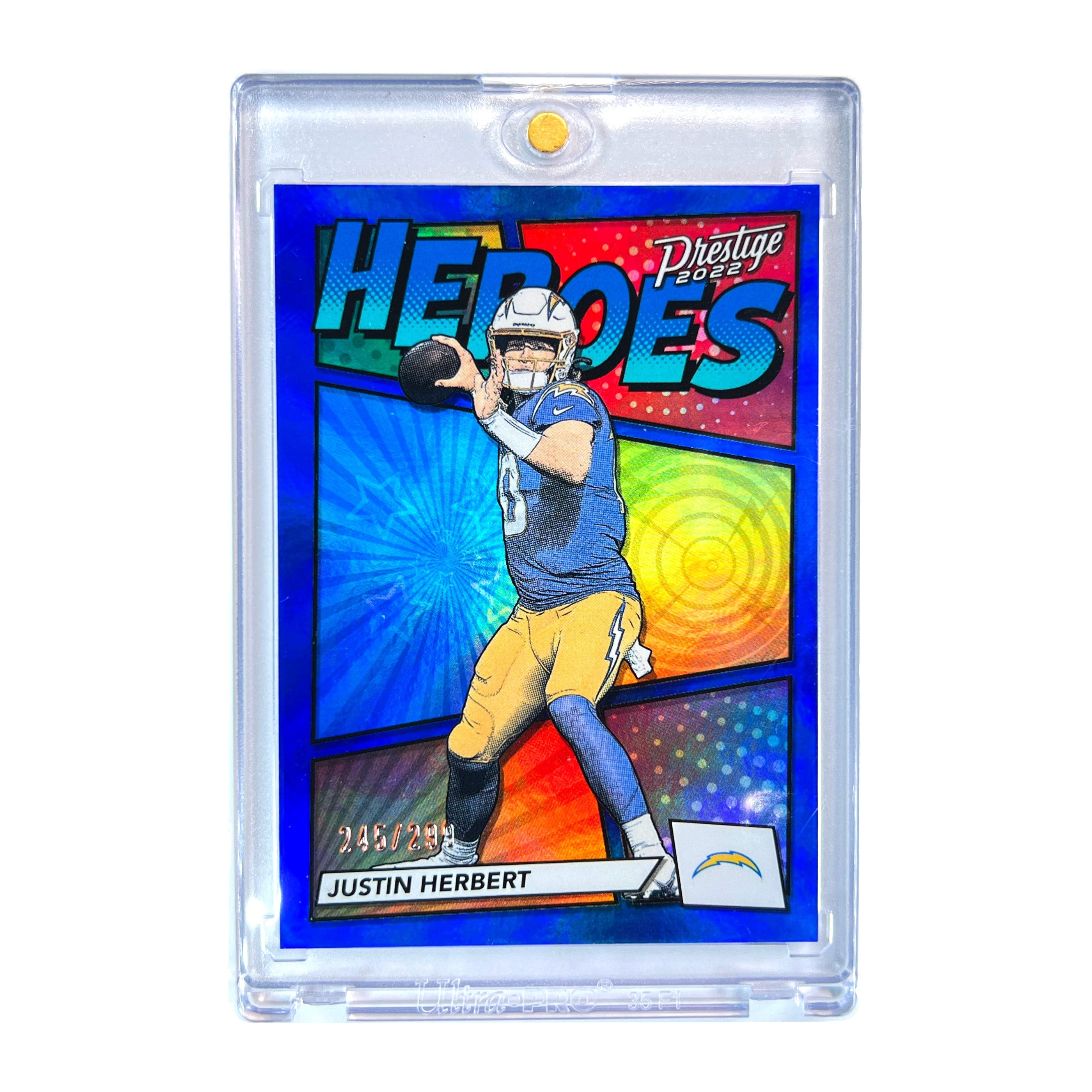 Justin Herbert Los Angeles Chargers Panini NFL 22 Prestige Heroes /299 Card