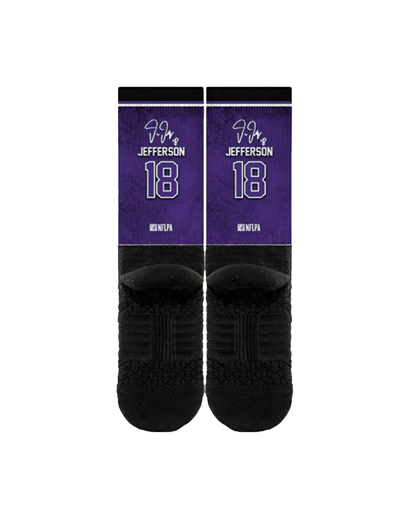 Justin Jefferson Minnesota Vikings Strideline NFL Profile Premium Sub Crew Socks