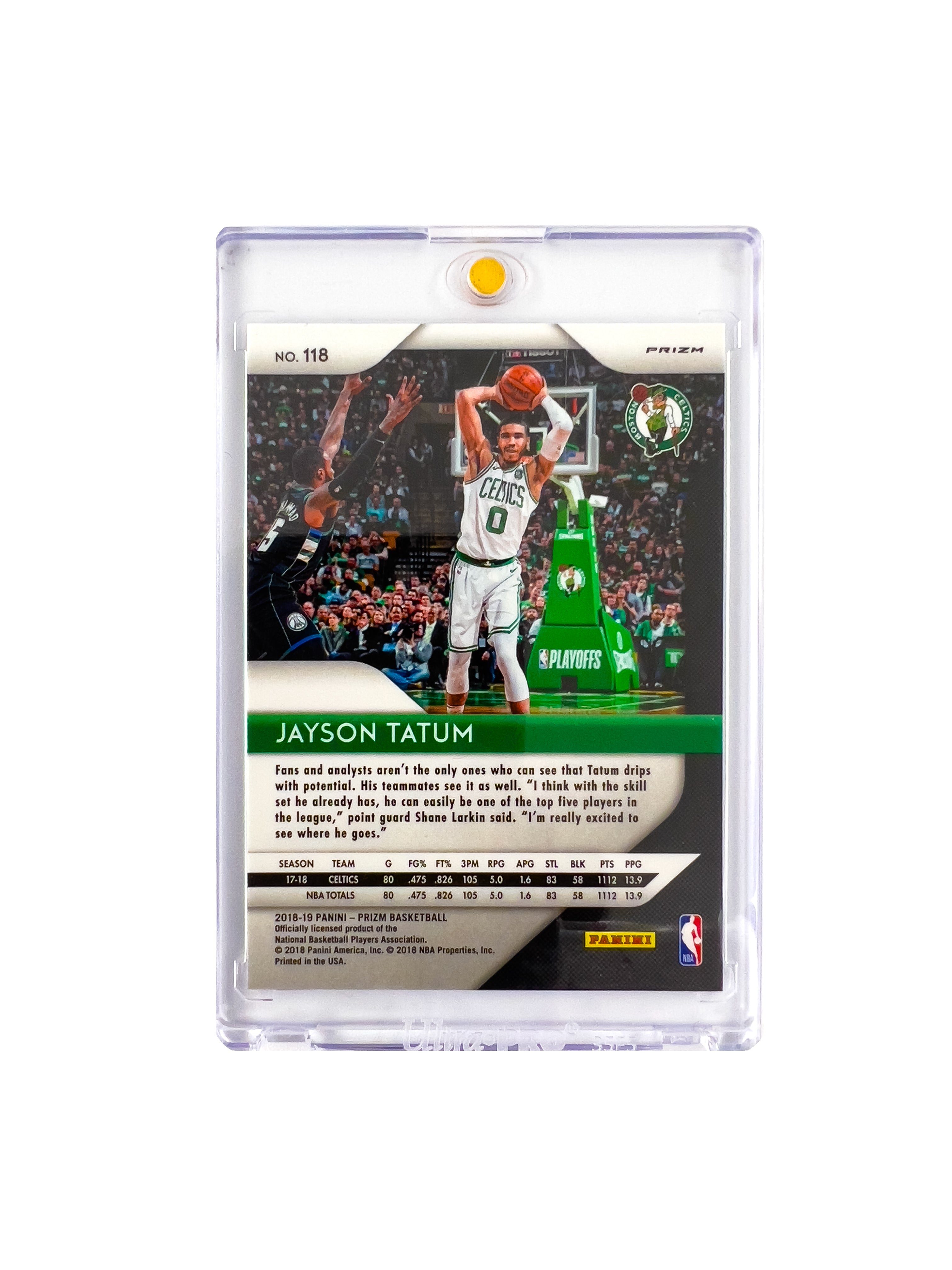 Jayson Tatum Boston Celtics Panini NBA Prizm 18-19 Silver Card