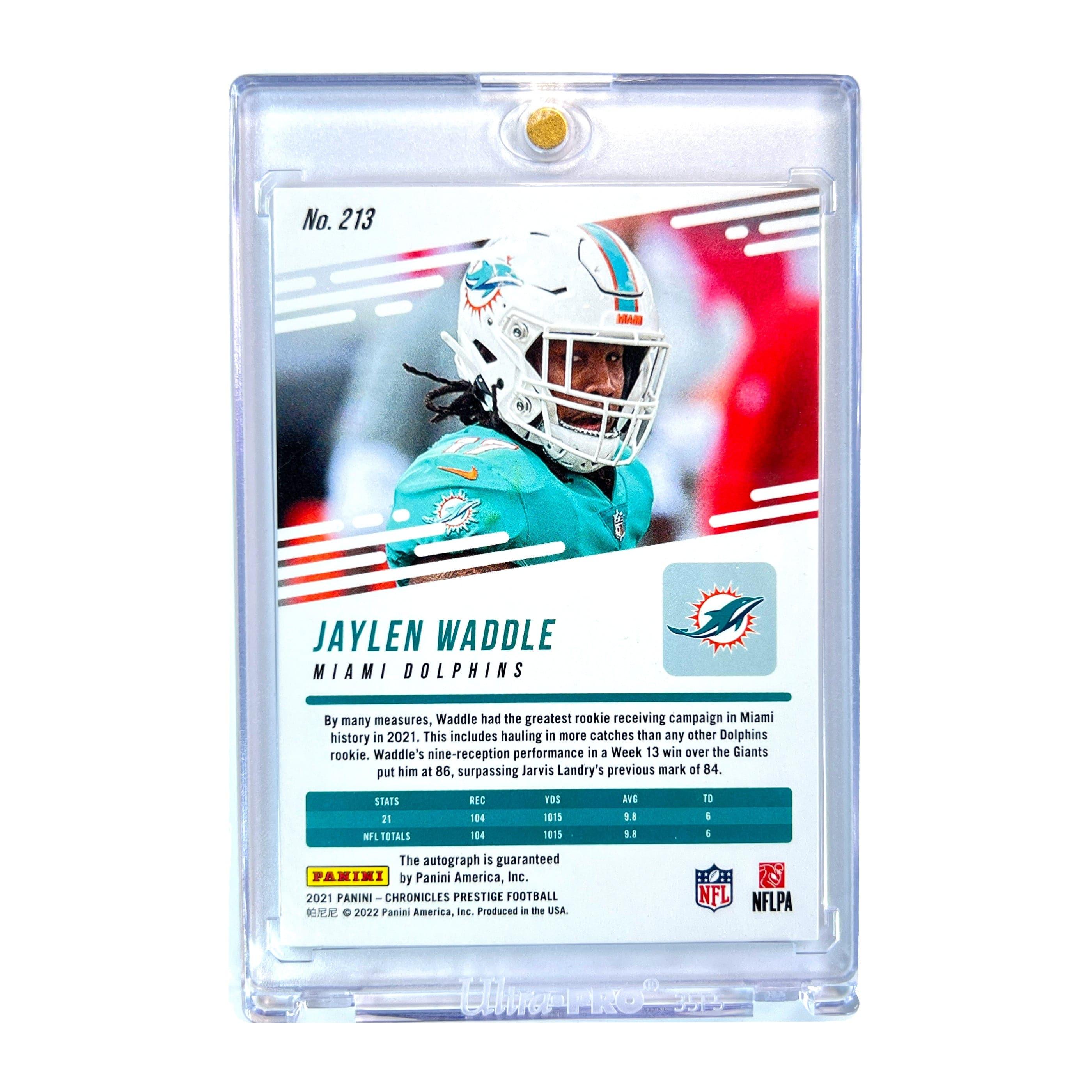 Jaylen Waddle Miami Dolphins Panini NFL 21 Prestige Xtra Rookie Auto Card