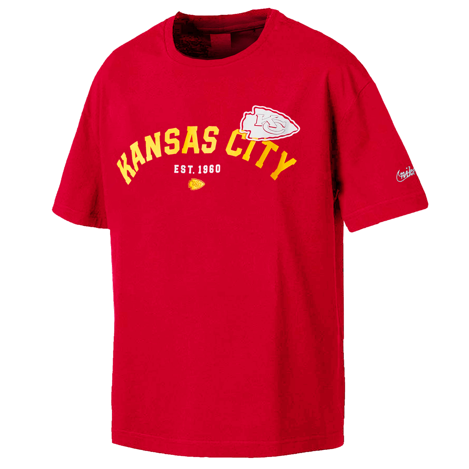 Kansas City Chiefs Nike NFL Rewind Oversized Heavyweight T-Shirt - Red