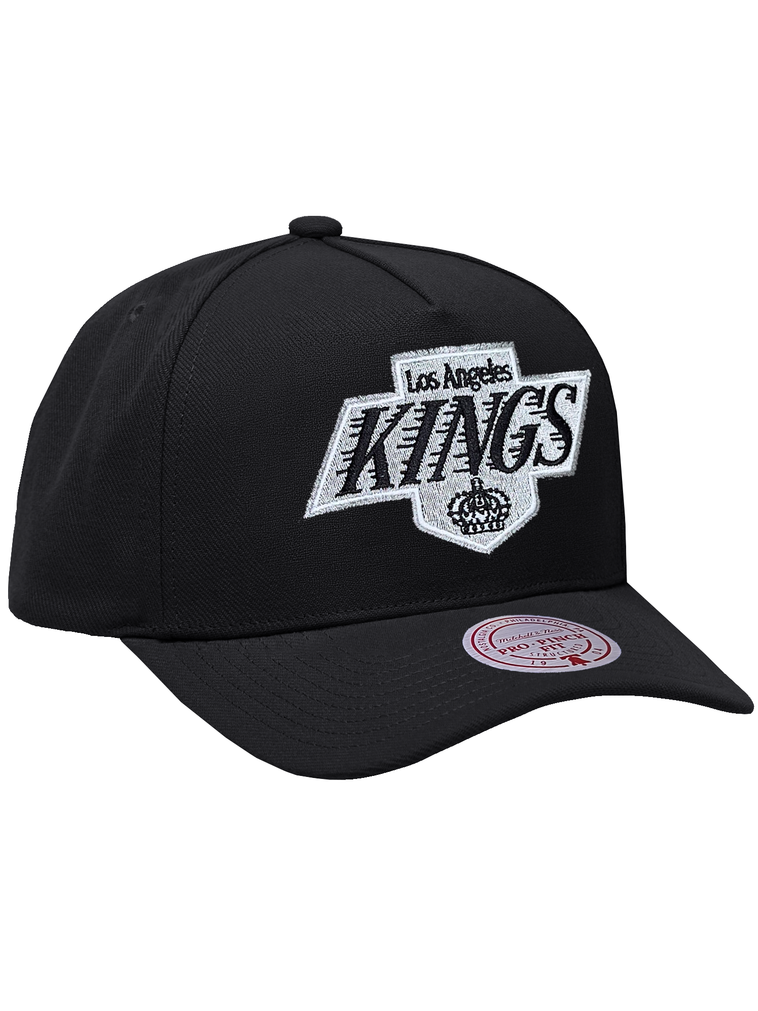 Los Angeles Kings Mitchell & Ness NHL Team Pro Pinch Snapback Hat - Black