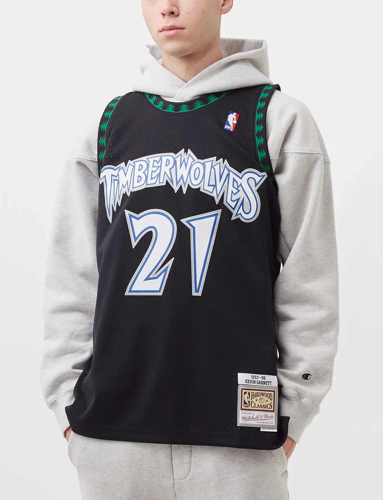 Kevin Garnett Minnesota TImberwolves Mitchell & Ness NBA 97-98 Swingman Jersey - Black