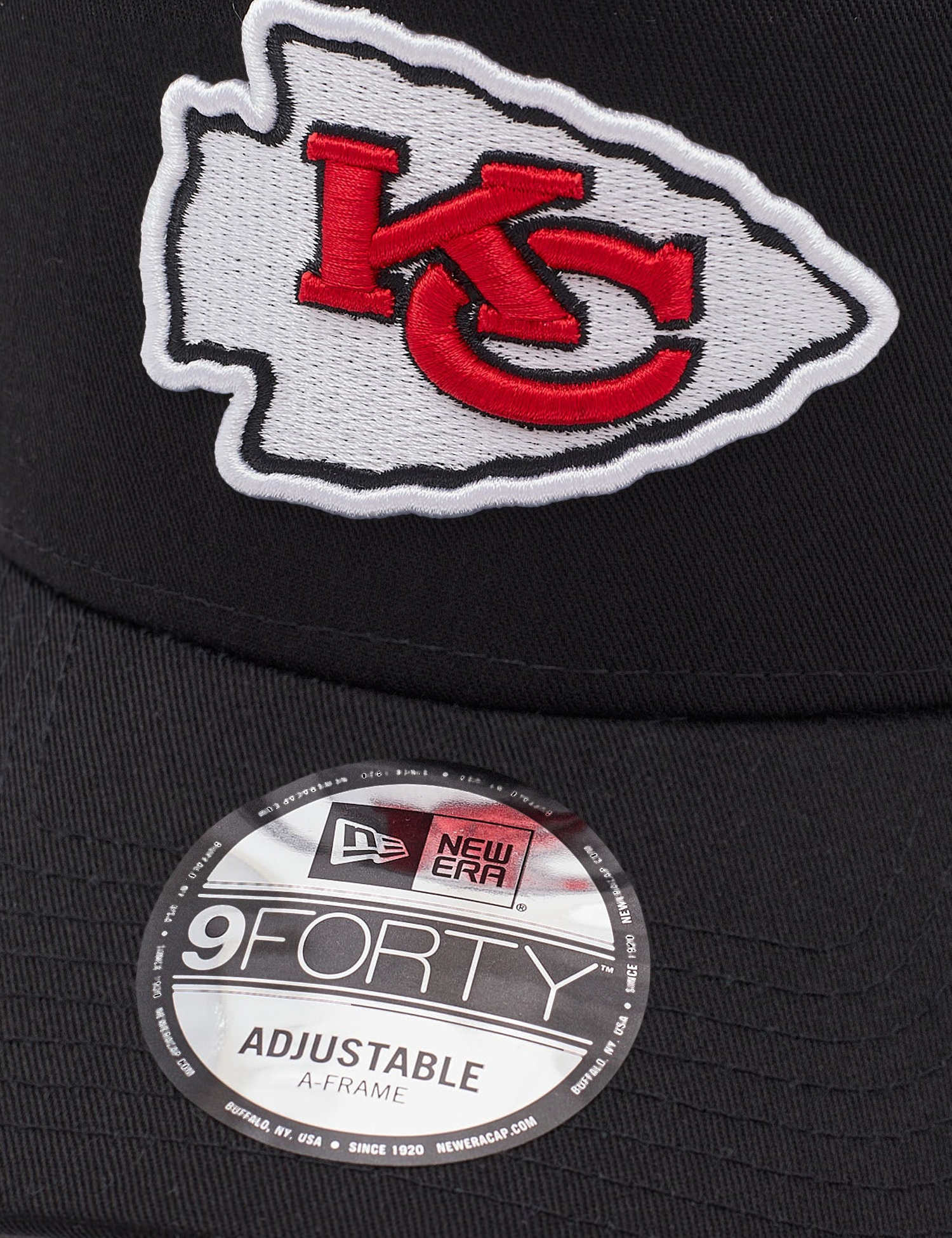 Kansas City Chiefs New Era NFL Team 9FORTY A-Frame Snapback Hat - Black