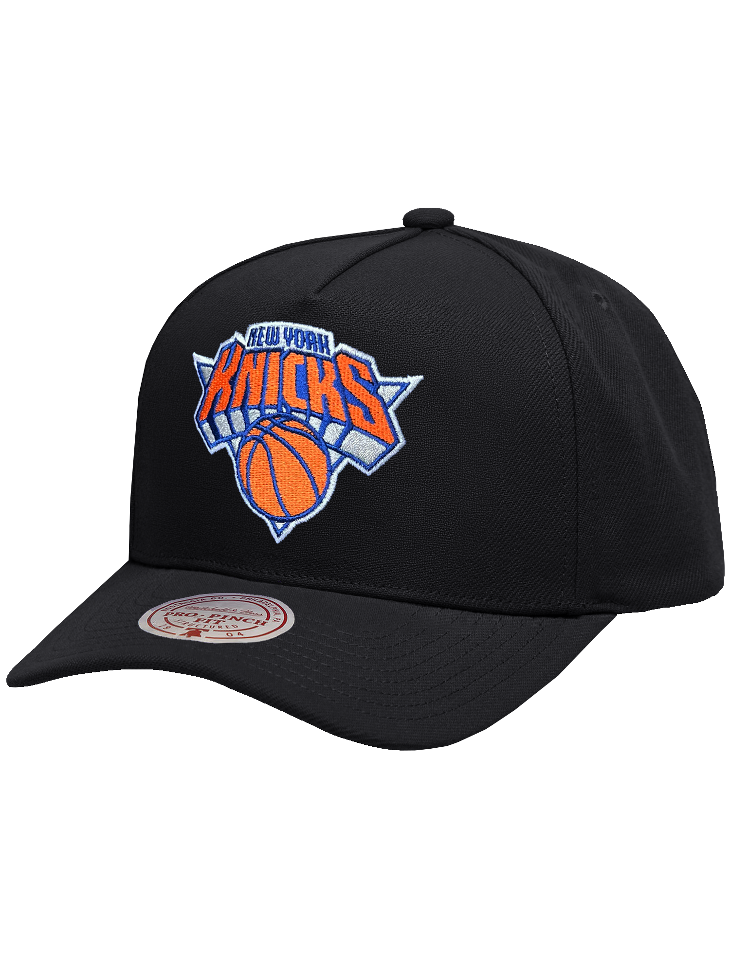 New York Knicks Mitchell & Ness NBA HWC Pro Pinch Snapback Hat - Black