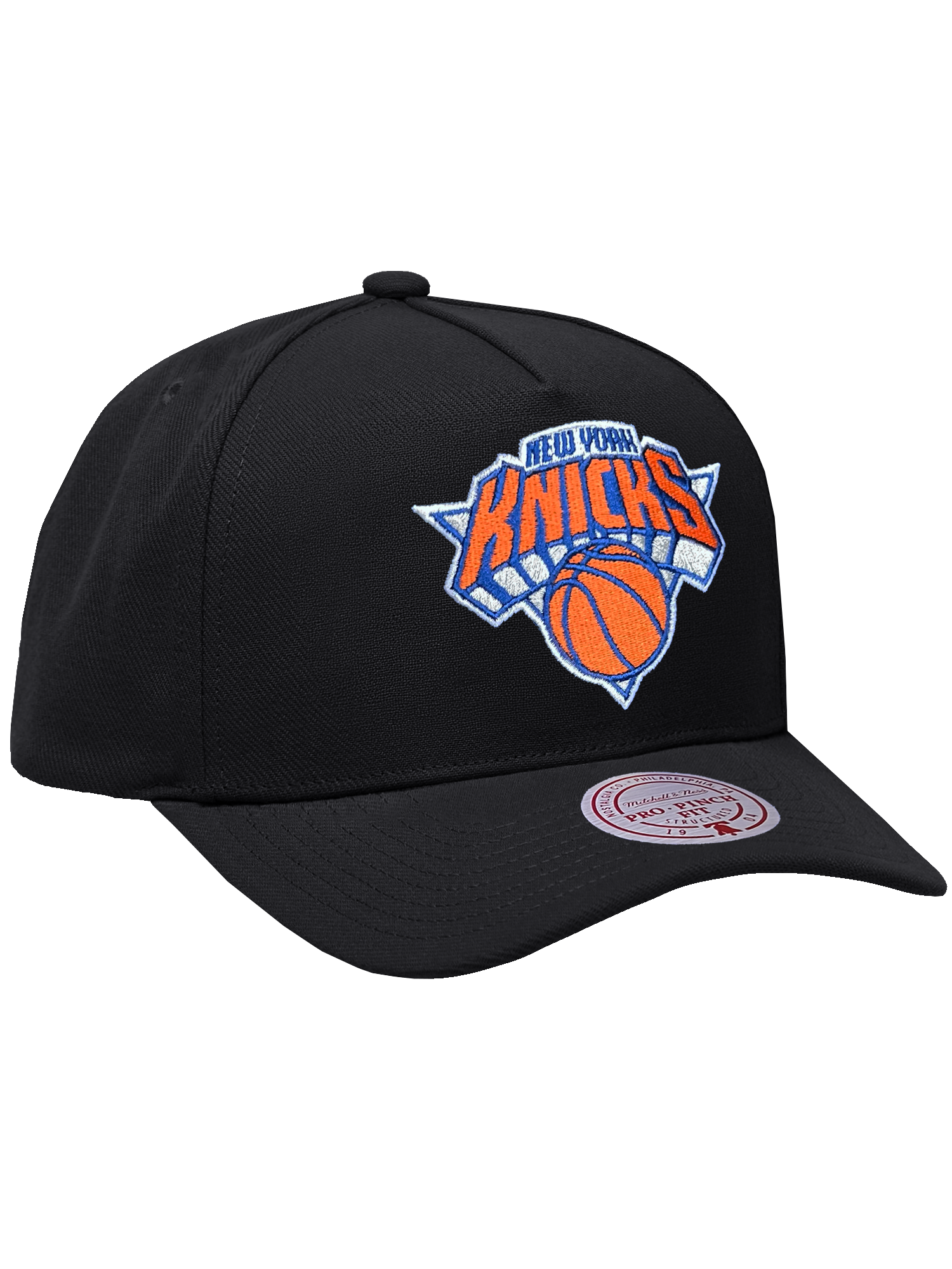 New York Knicks Mitchell & Ness NBA HWC Pro Pinch Snapback Hat - Black