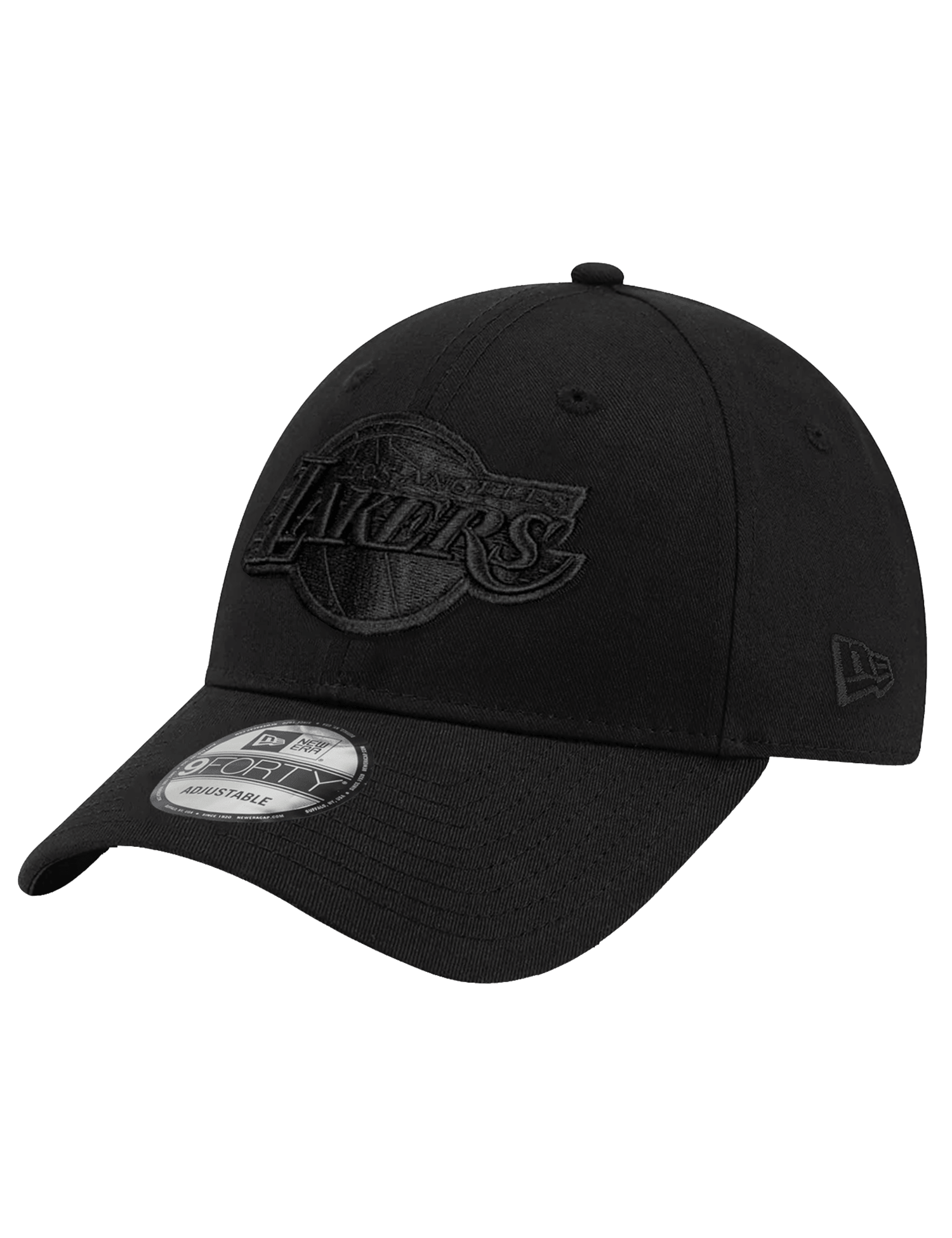 Los Angeles Lakers New Era NBA Black On Black 9FORTY Strapback Hat