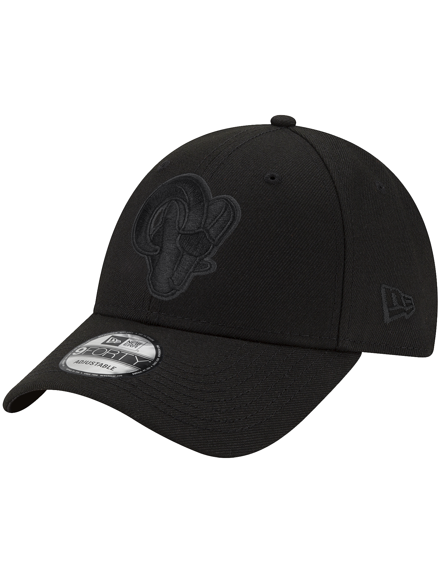 Los Angeles Rams New Era NFL Black On Black 9FORTY Snapback Hat