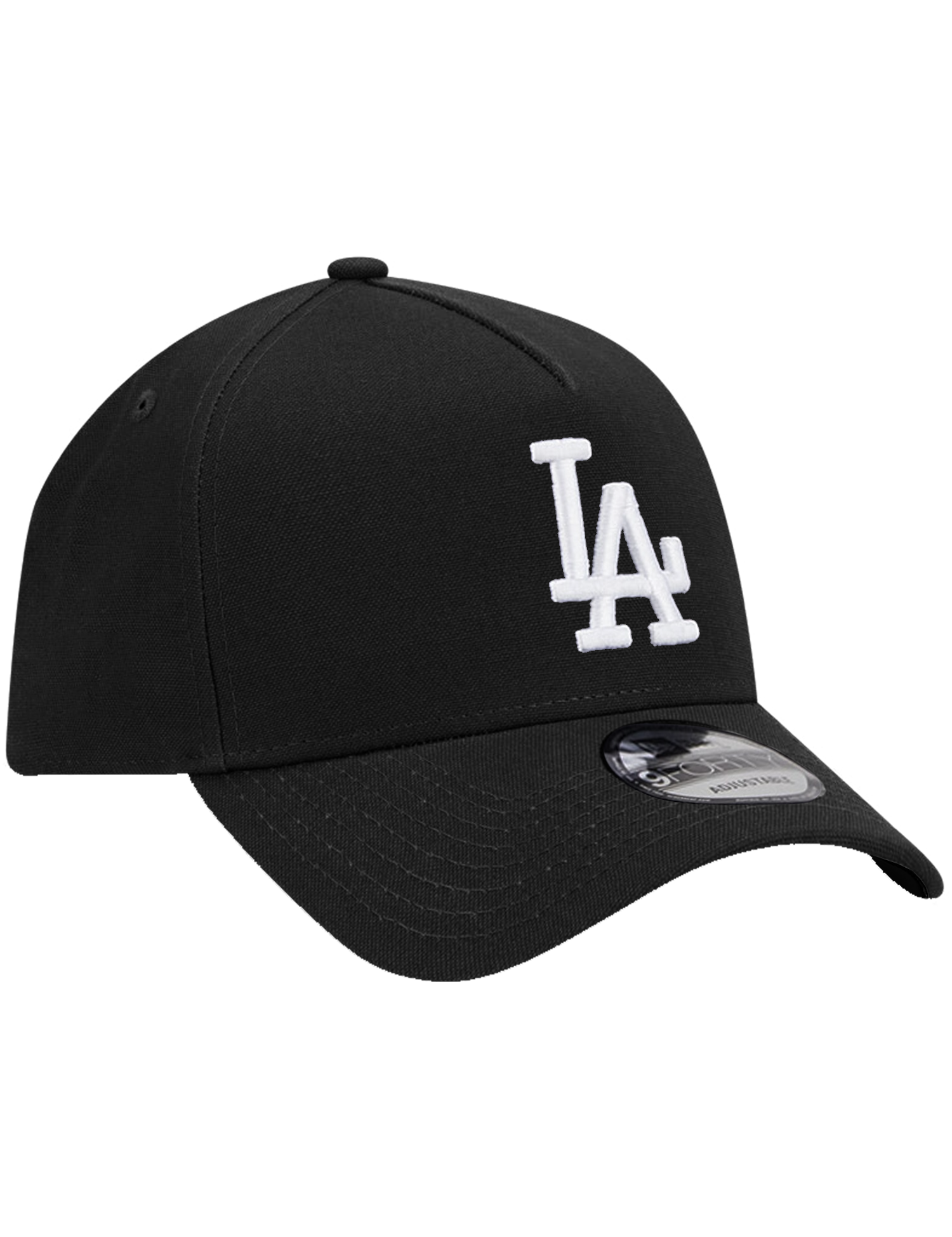 Los Angeles Dodgers New Era MLB Black White 9FORTY A-Frame Snapback Hat - Black