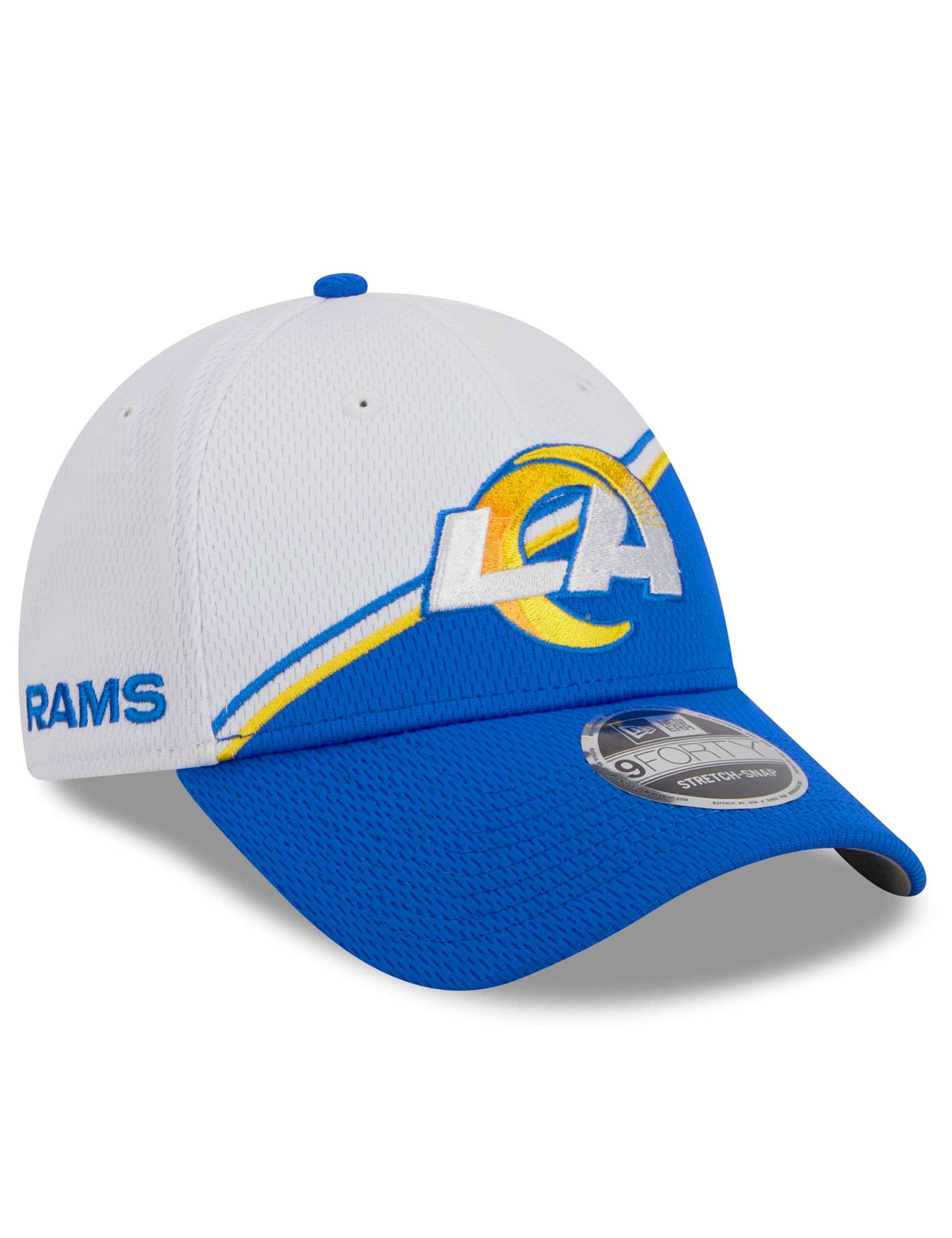 Los Angeles Rams New Era NFL 23 Sideline 9FORTY Stretch-Snap Hat - White