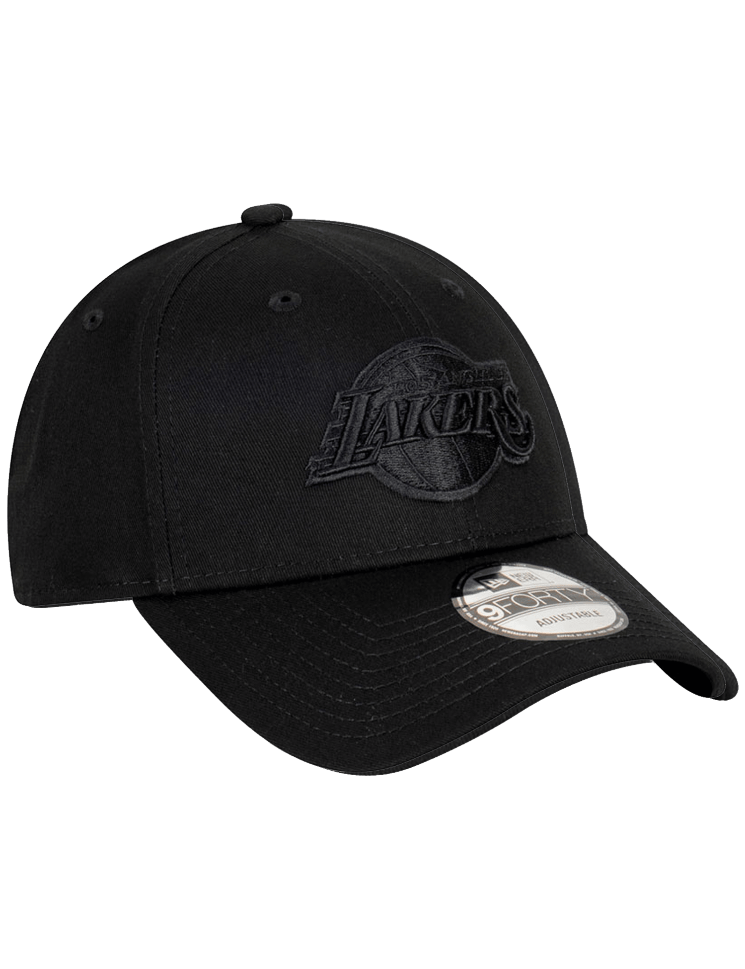 Los Angeles Lakers New Era NBA Black On Black 9FORTY Strapback Hat