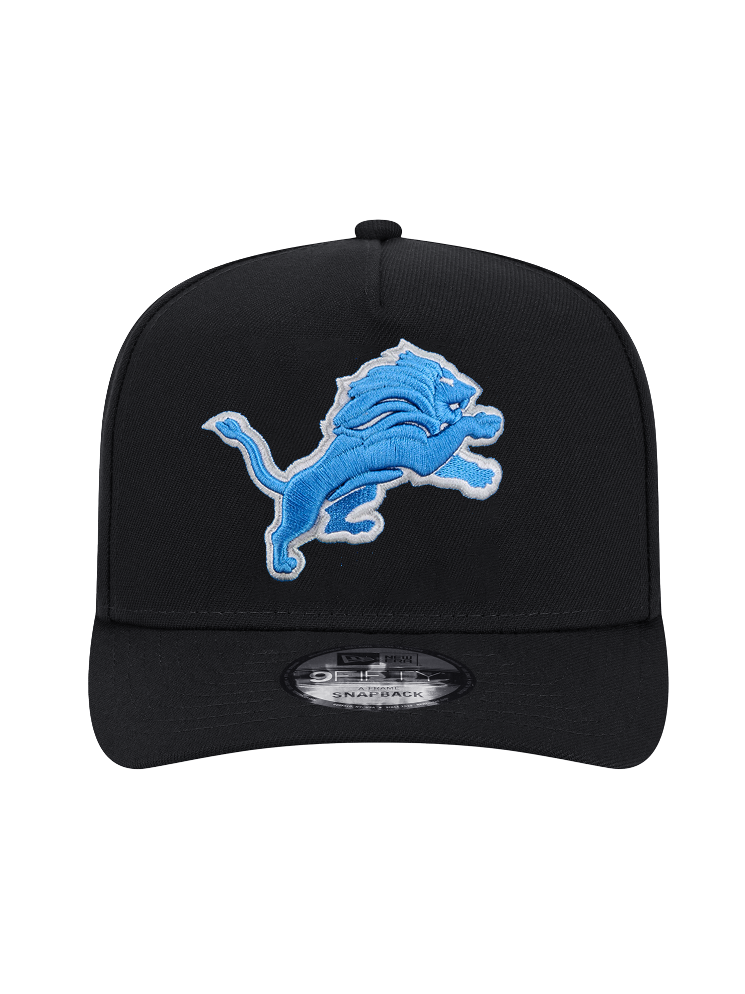 Detroit Lions New Era NFL Team 9FIFTY A-Frame Pre-Curved Snapback Hat - Black