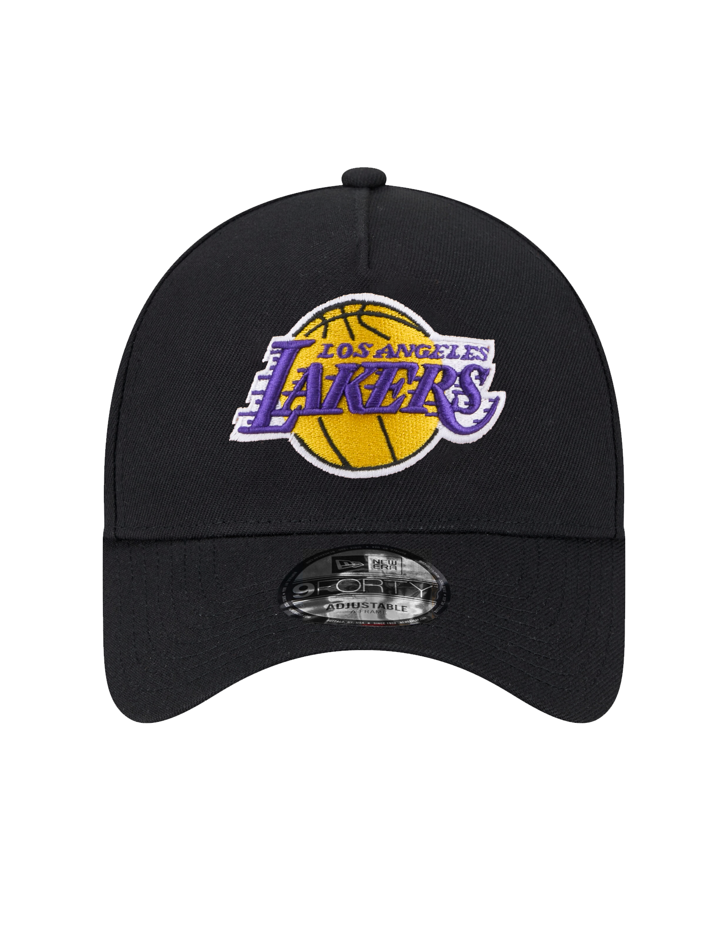 Los Angeles Lakers New Era NBA Team 9FORTY A-Frame Snapback Hat - Black