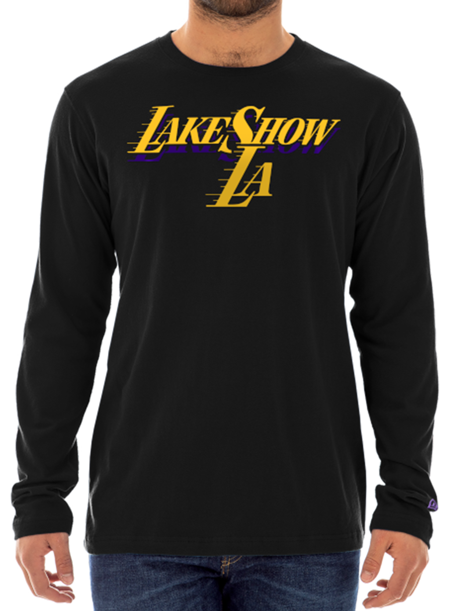 Los Angeles Lakers New Era NBA 24-25 City Edition Long Sleeve T-Shirt - Black