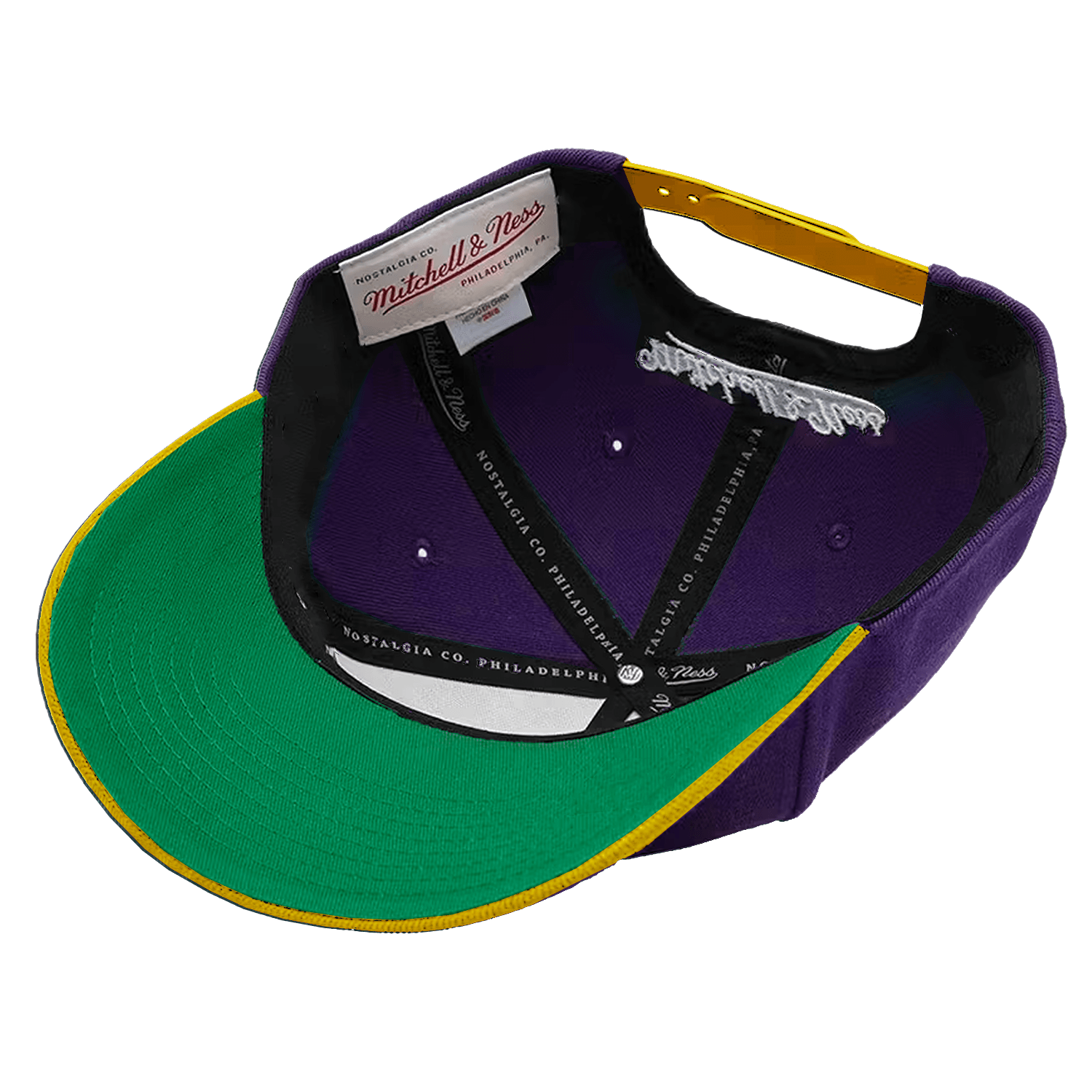 LSU Tigers Mitchell & Ness NCAA Boom Text Snapback Hat - Purple