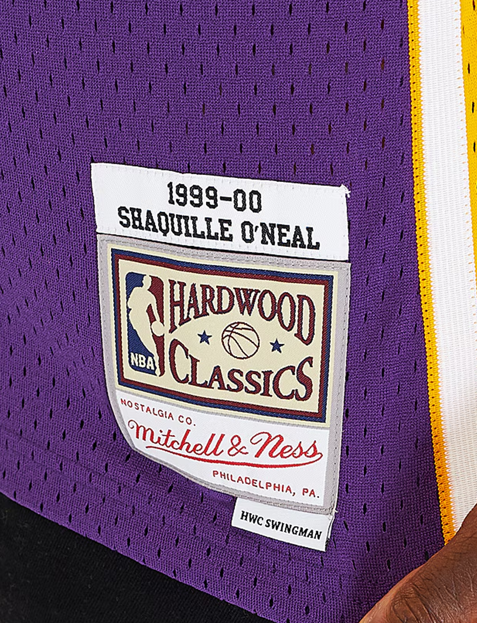 Shaquille O'Neal Los Angeles Lakers Mitchell & Ness NBA 99 Road Swingman Jersey - Purple