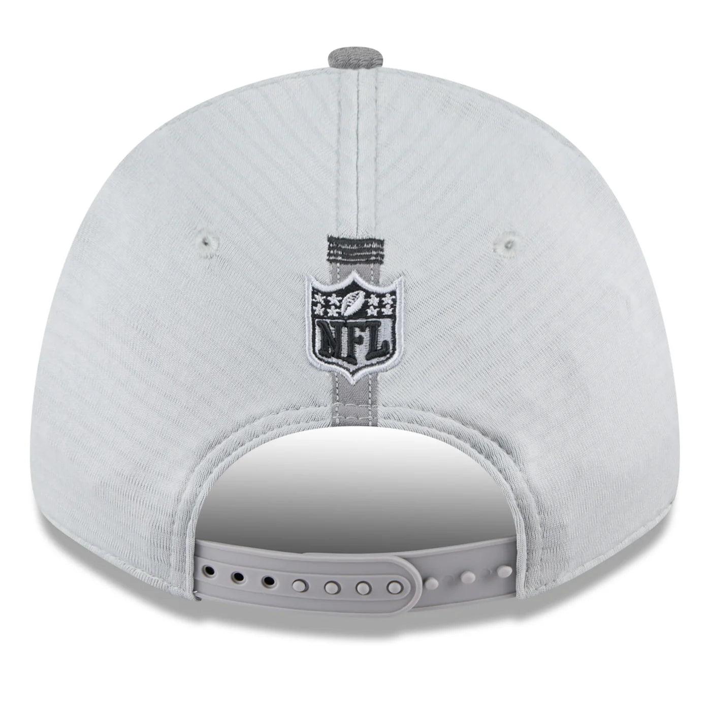 Las Vegas Raiders New Era NFL 24 Training 9FORTY Stretch-Snapback Hat - Grey