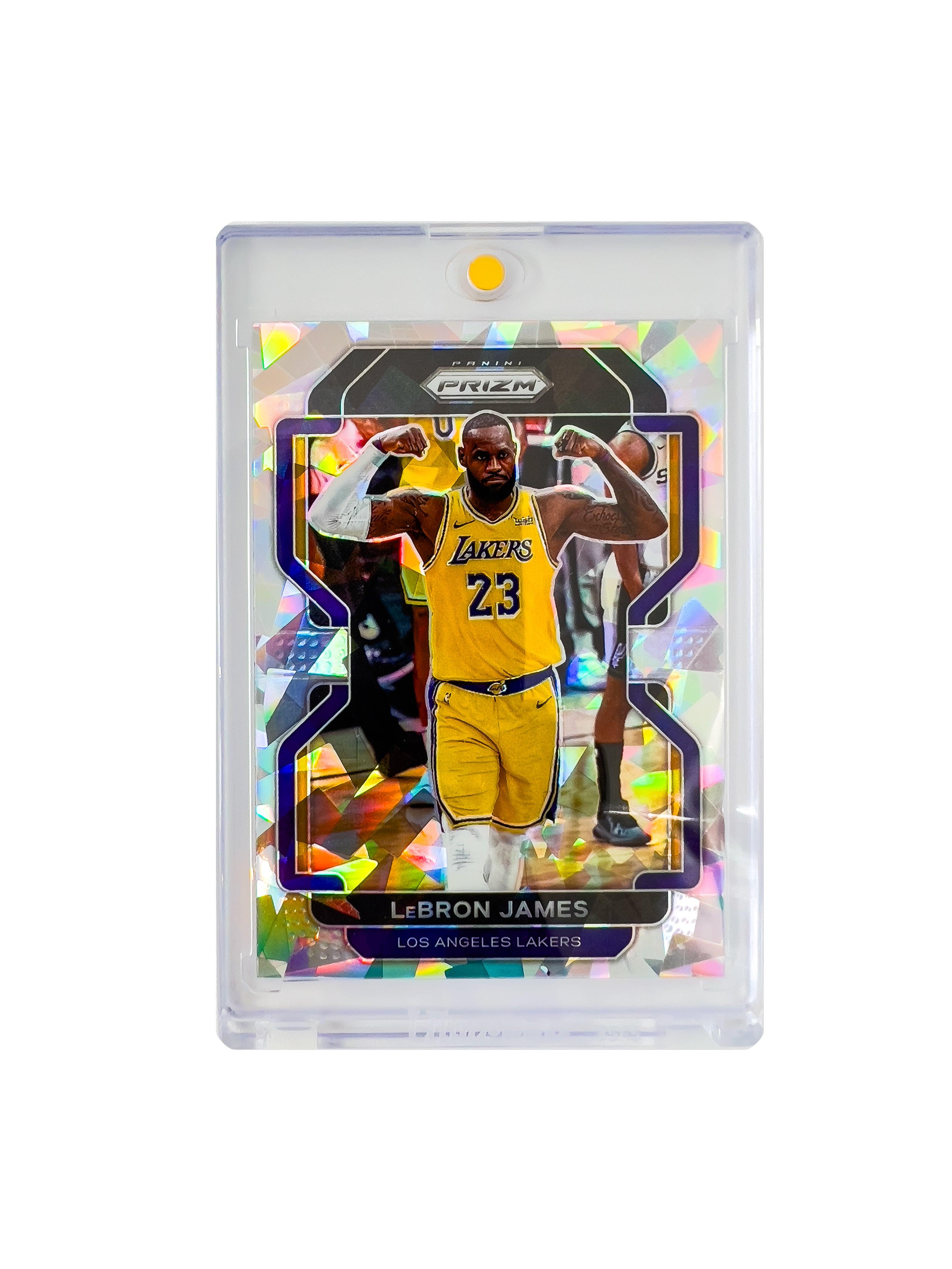 LeBron James Los Angeles Lakers Panini NBA Prizm 21-22 Cracked Ice Card