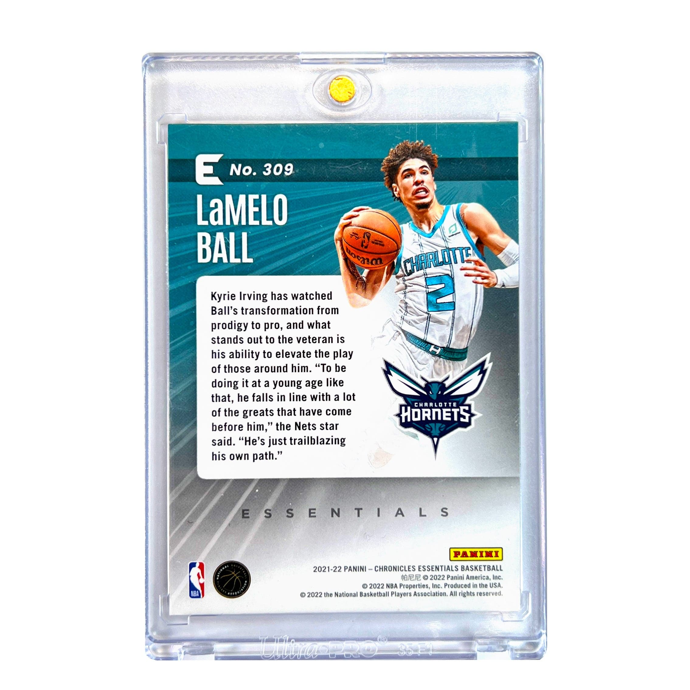 Lamelo Ball Charlotte Hornets Panini NBA 21-22 Essentials Pink Trading Card