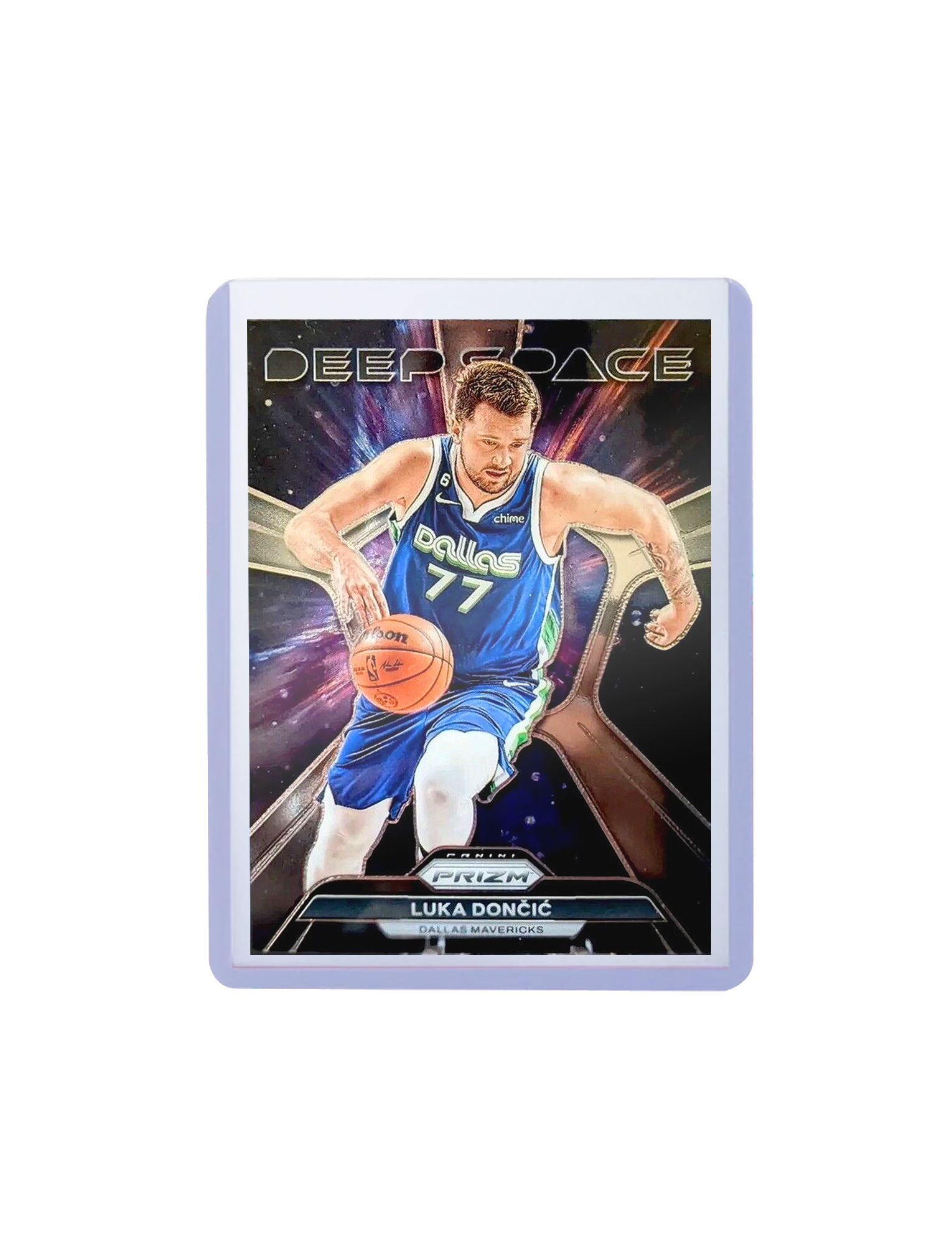 Luka Doncic Dallas Mavericks Panini NBA Prizm Deep Space Insert Card