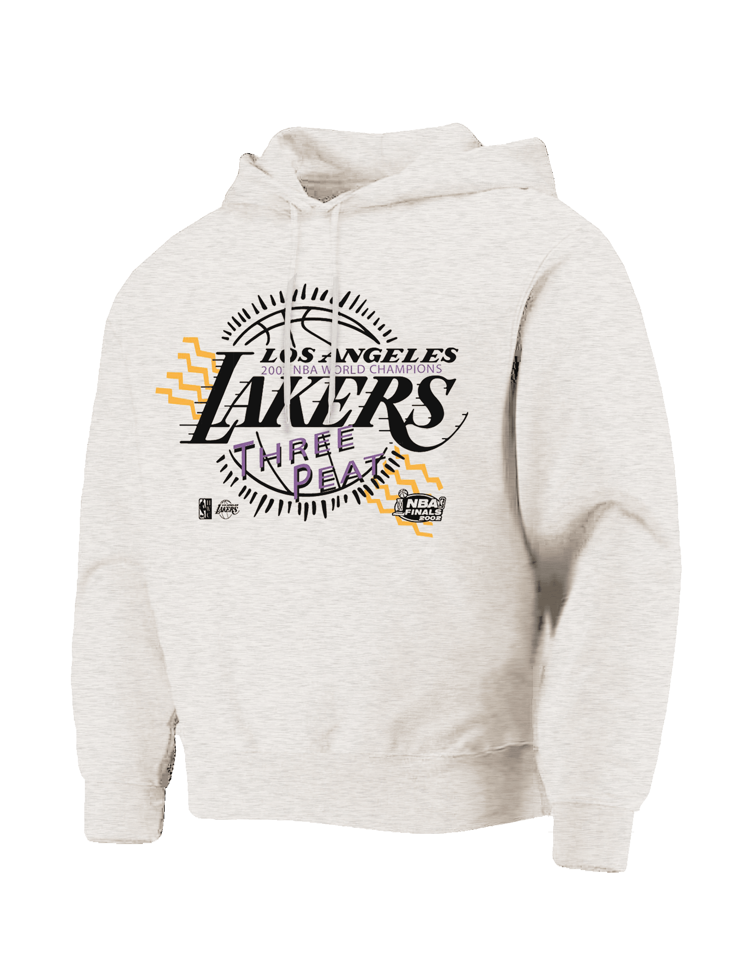 Los Angeles Lakers Mitchell & Ness NBA Accolades Vintage Hoodie Jumper - White Marle