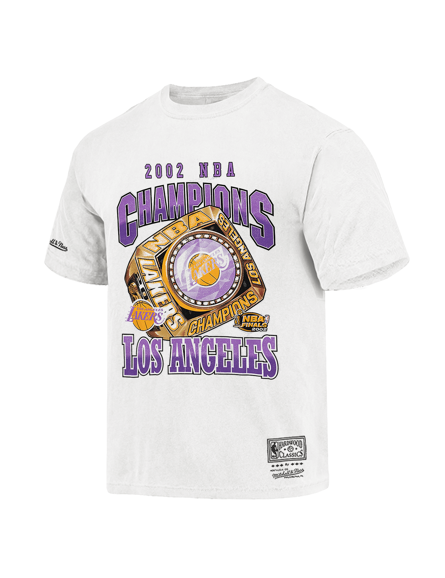 Los Angeles Lakers Mitchell & Ness NBA Champs History Vintage T-Shirt - White