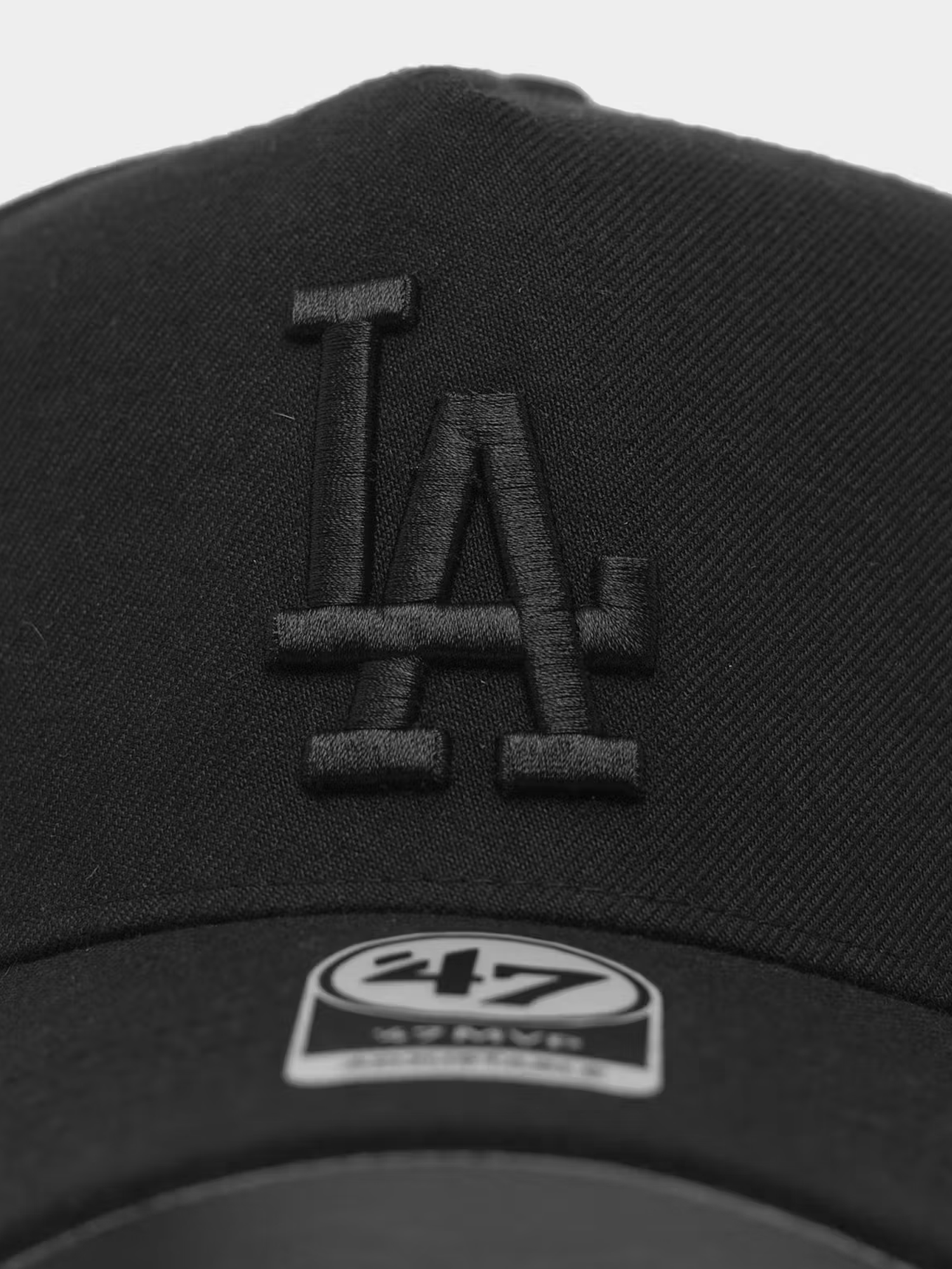 Los Angeles Dodgers '47 MLB Black On Black MVP DT Snapback Hat - Black