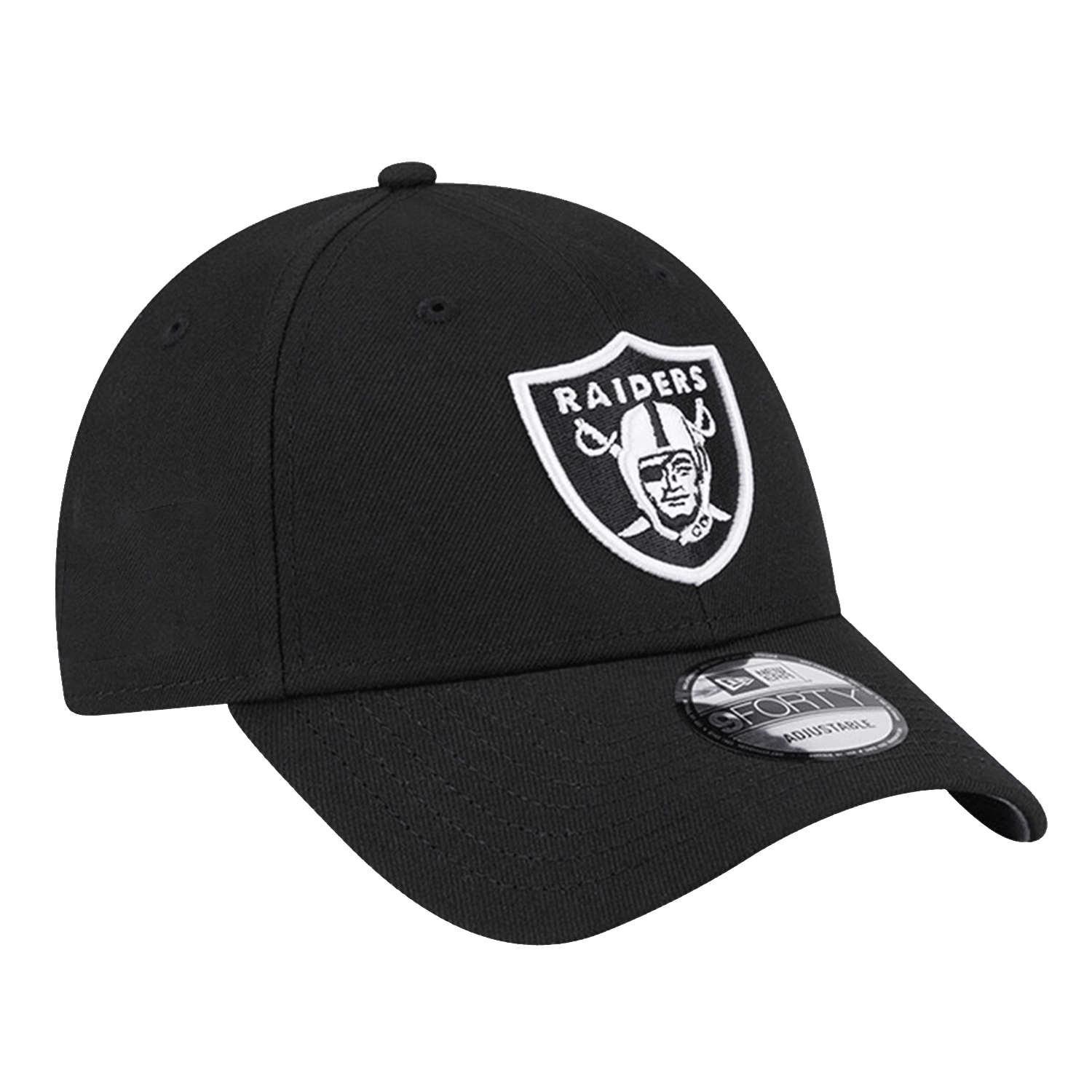 Las Vegas Raiders New Era NFL Team 9FORTY Strapback Hat - Black