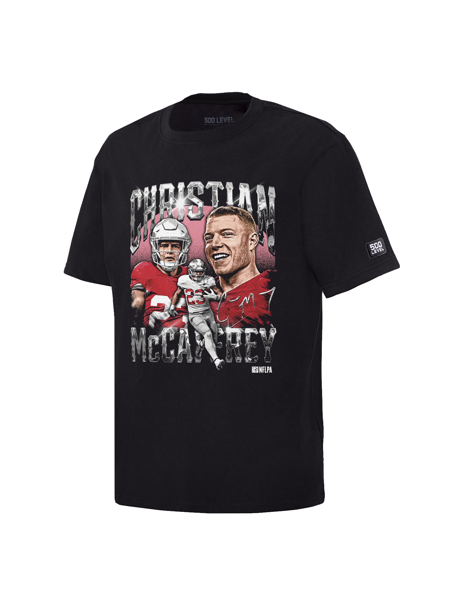 Christian McCaffrey San Francisco 49ers 500 Level NFL Homage T-Shirt - Black