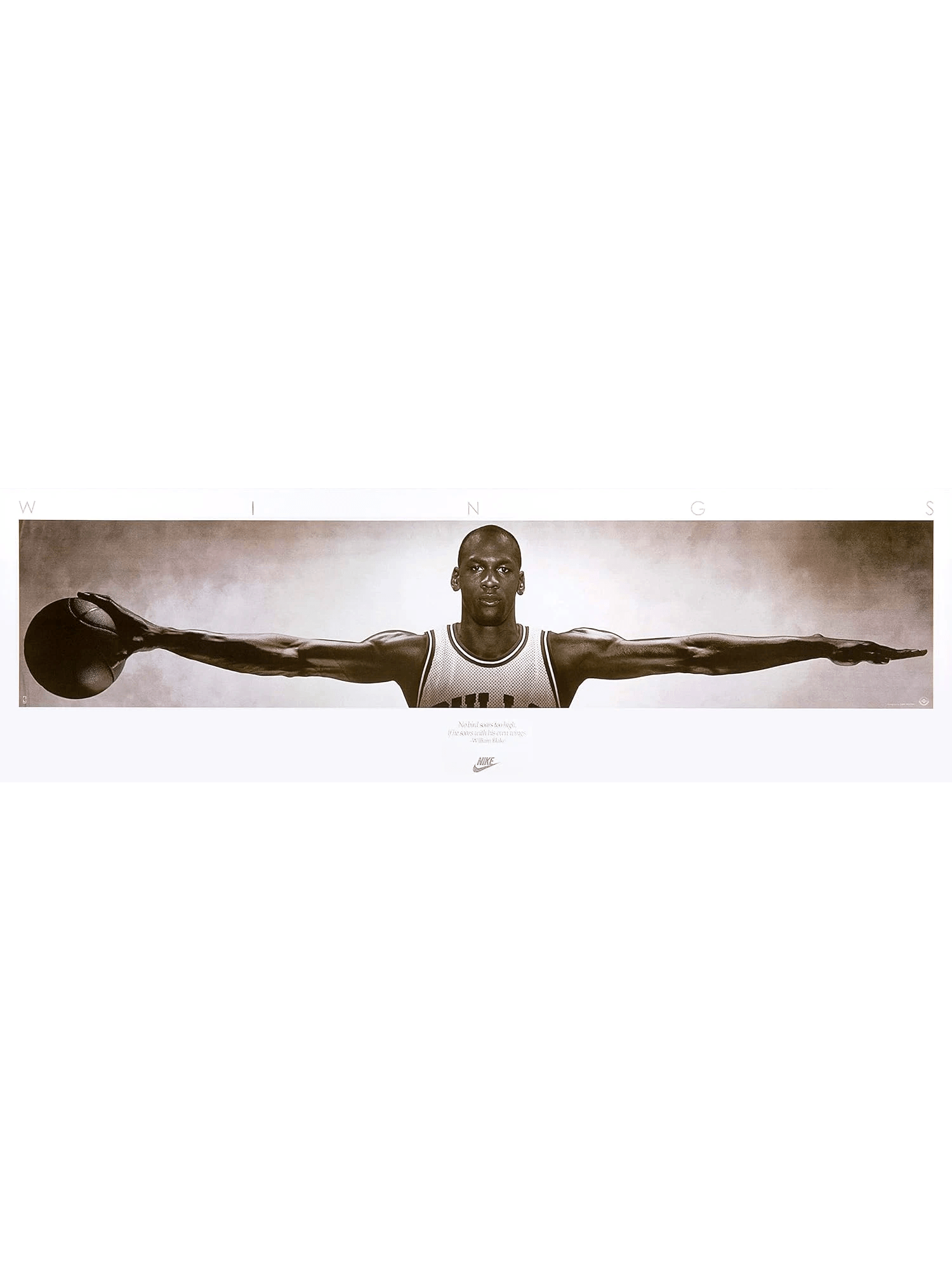 Michael Jordan Chicago Bulls NBA Wings 160 x 55cm Poster