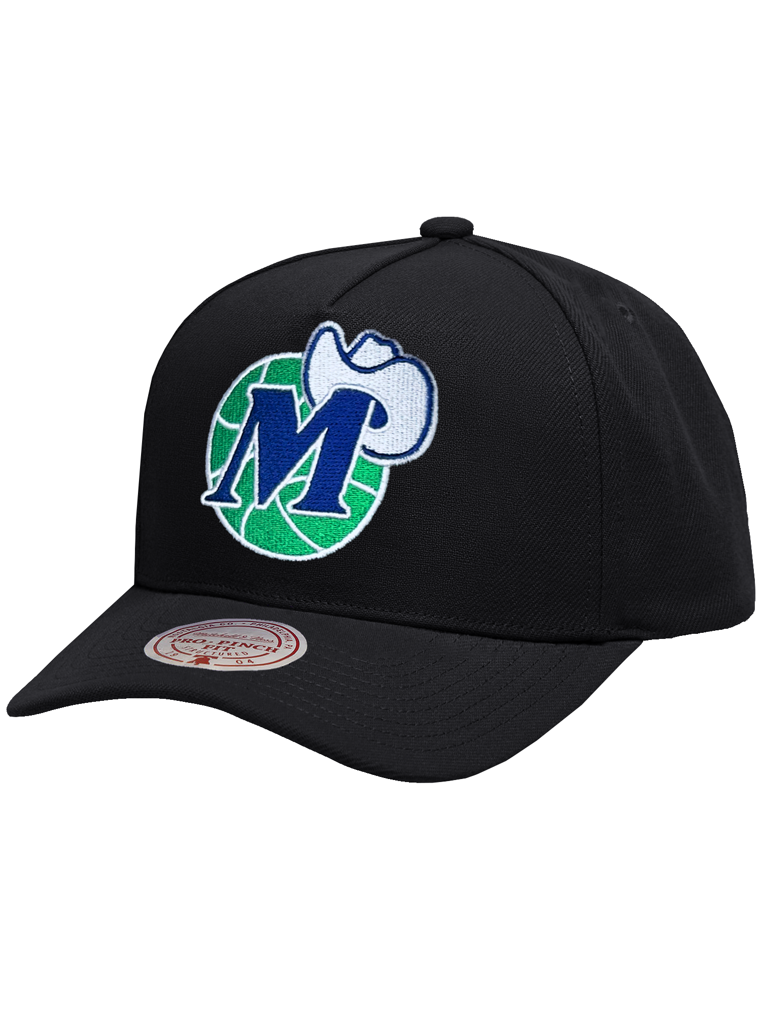 Dallas Mavericks Mitchell & Ness NBA HWC Pro Pinch Snapback Hat - Black